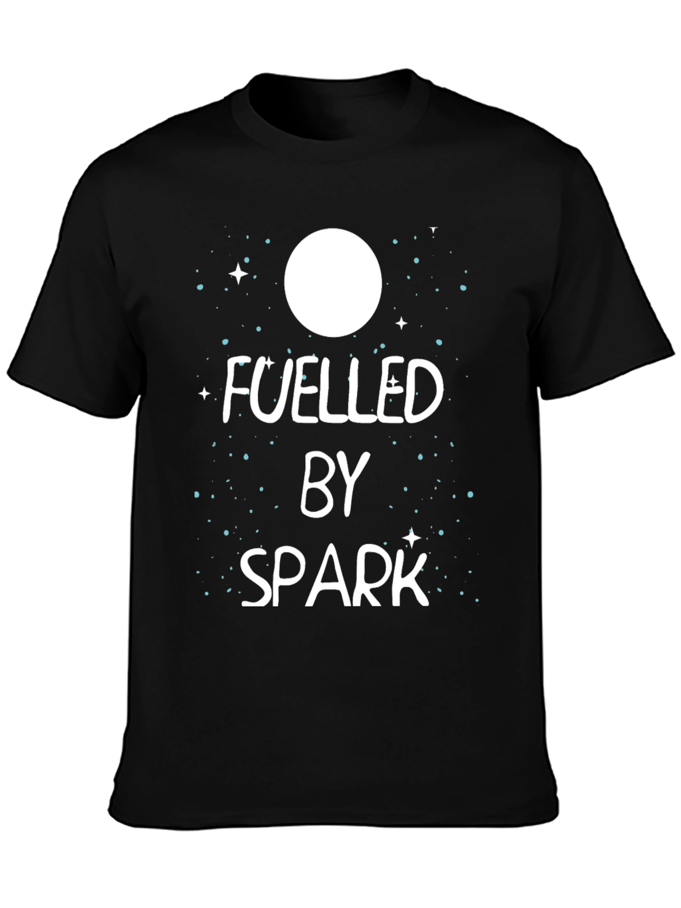 Black Fuelled by Spark Graphic T-Shirt - Men's Black Tee view 3