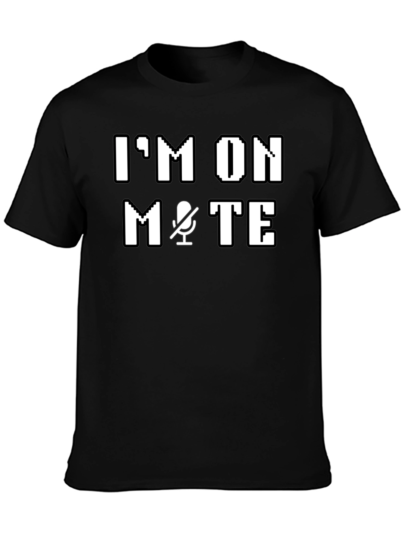 Black I'm On Mute T-Shirt - Funny Tech Humor Tee view 3