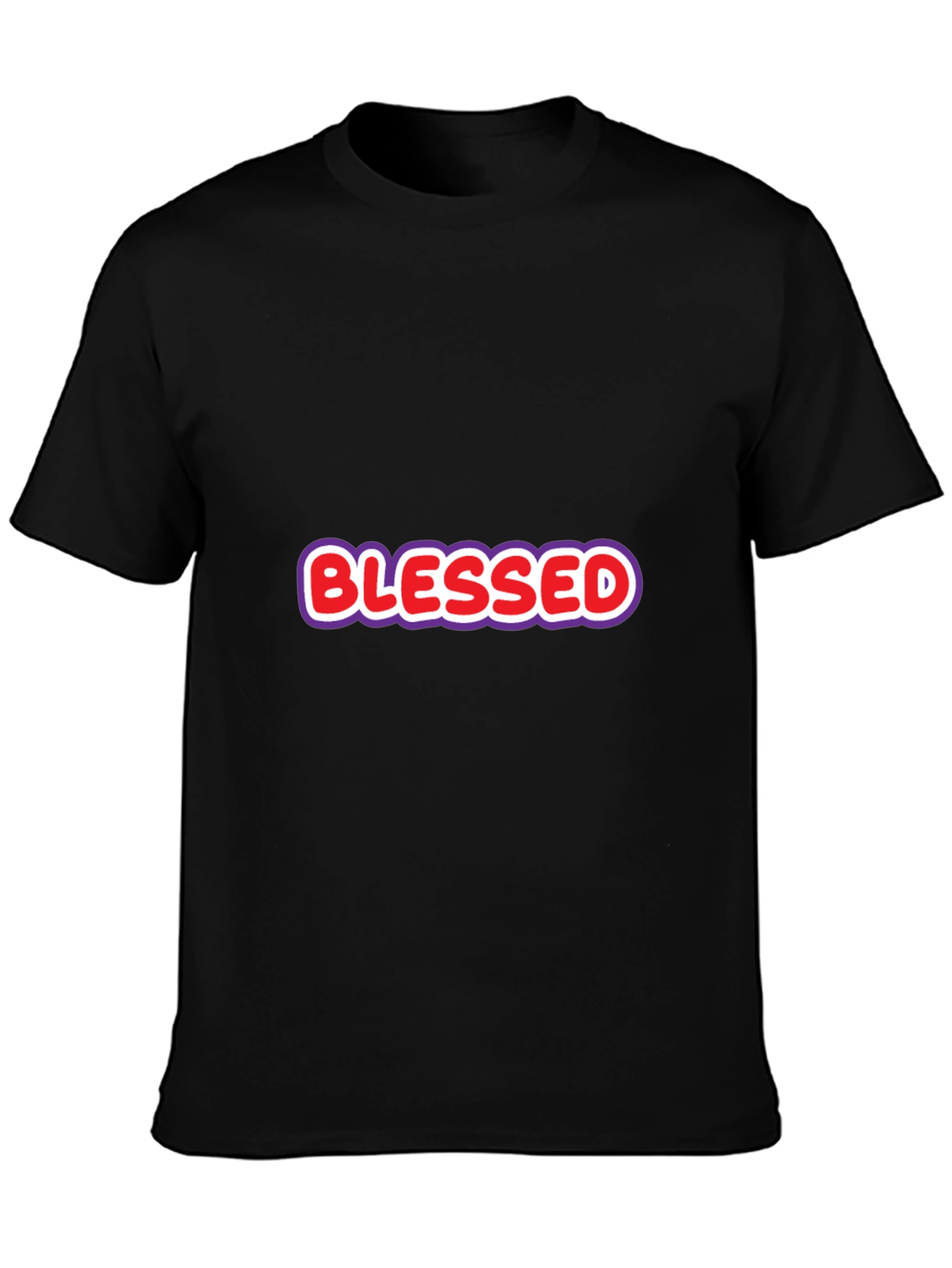 Black Blessed Graphic T-Shirt - Casual Style view 3