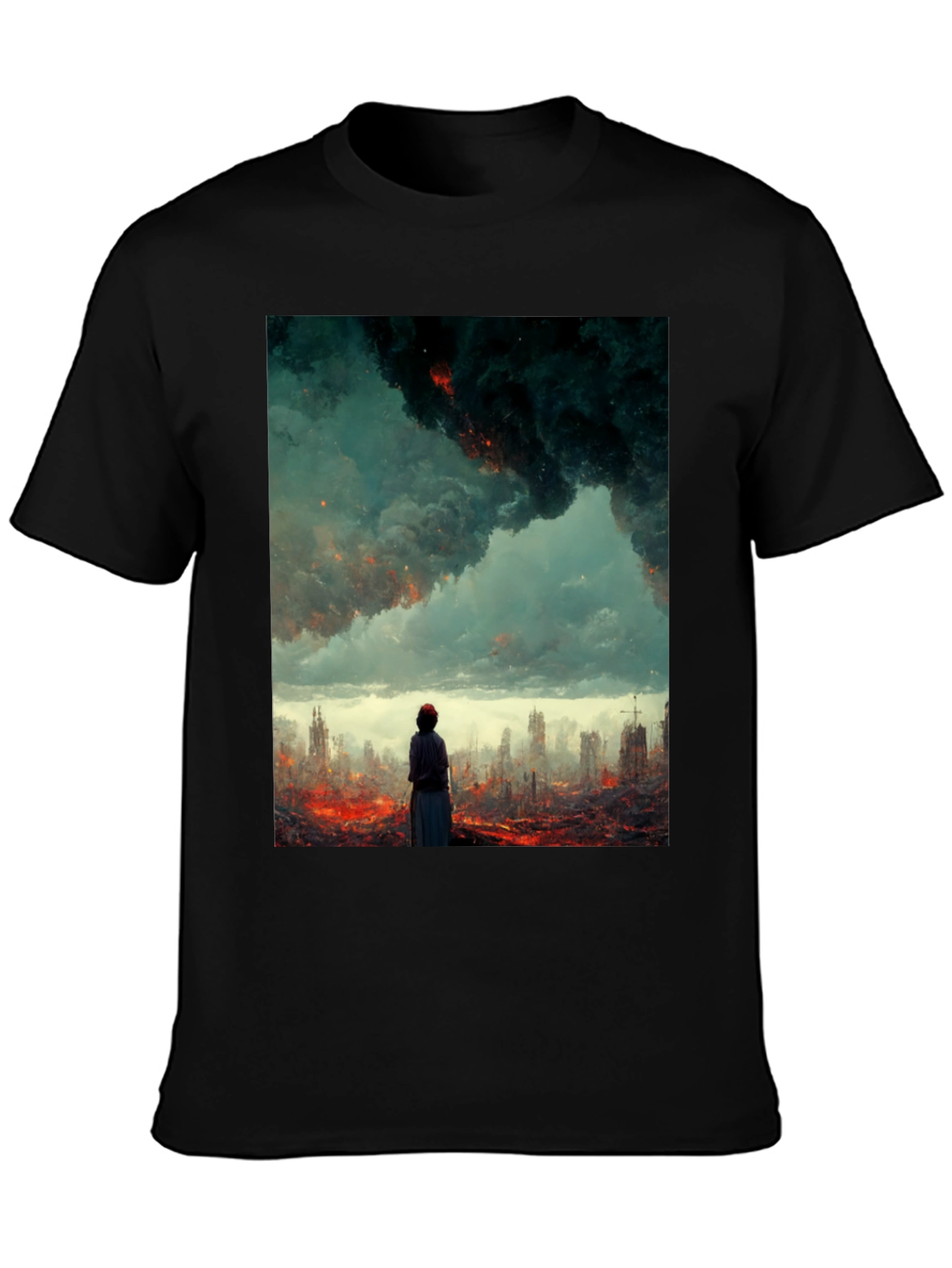 Black Apocalyptic Vision Graphic Tee - Black view 3
