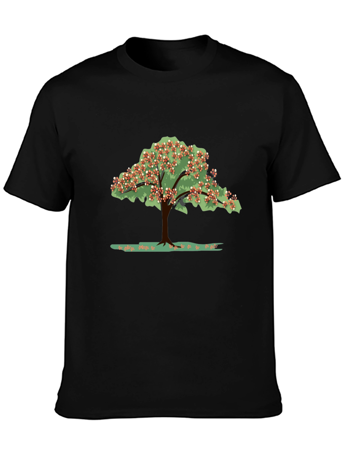 Black Nature Tree Graphic T-Shirt - Black view 3
