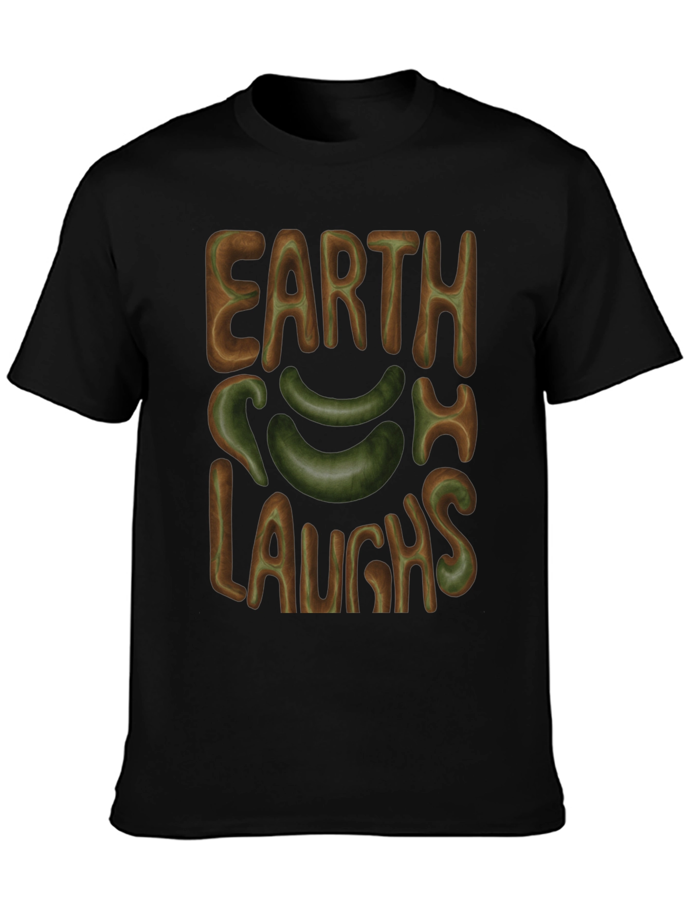 Black Earth Laughs T-Shirt - Graphic Tee view 3