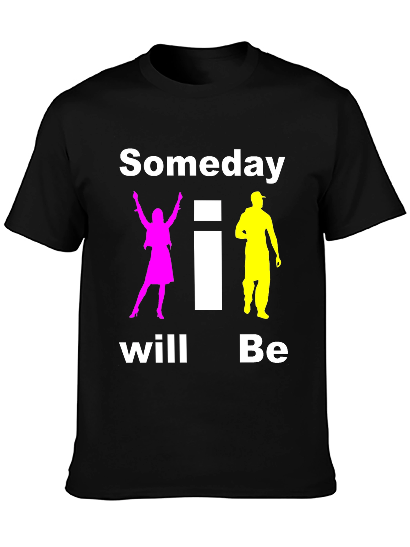 Black Someday I will Be T-Shirt Black Cotton view 3