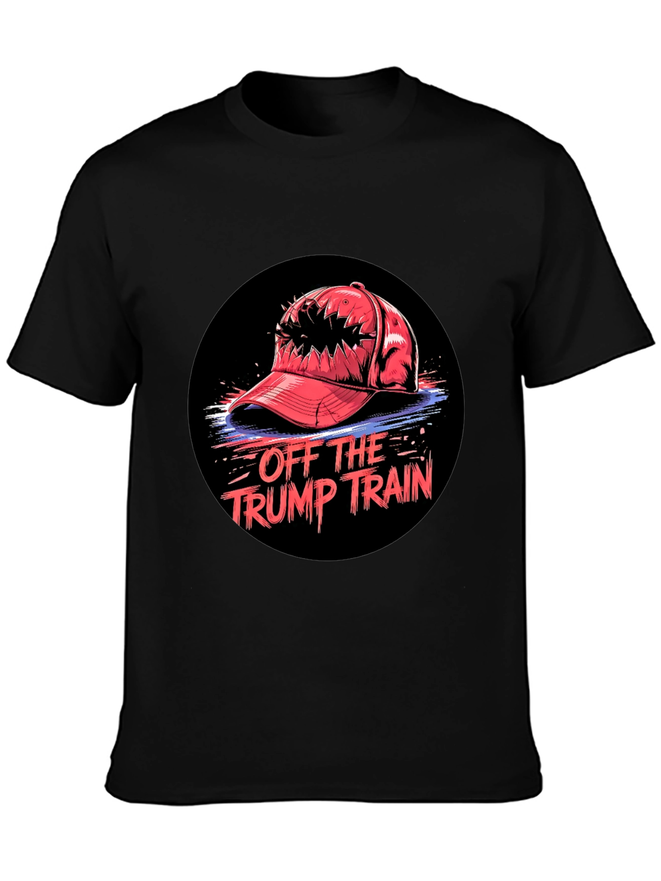Black Off The Trump Train Graphic Tee view 3