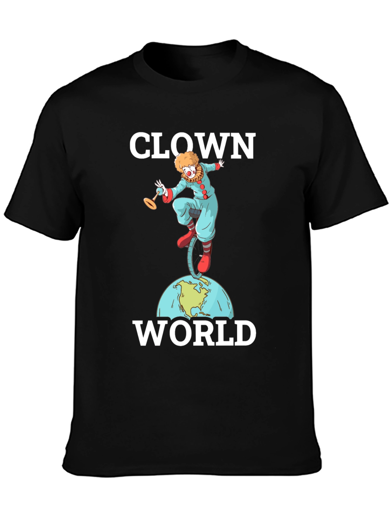 Black Clown World Graphic T-Shirt view 3