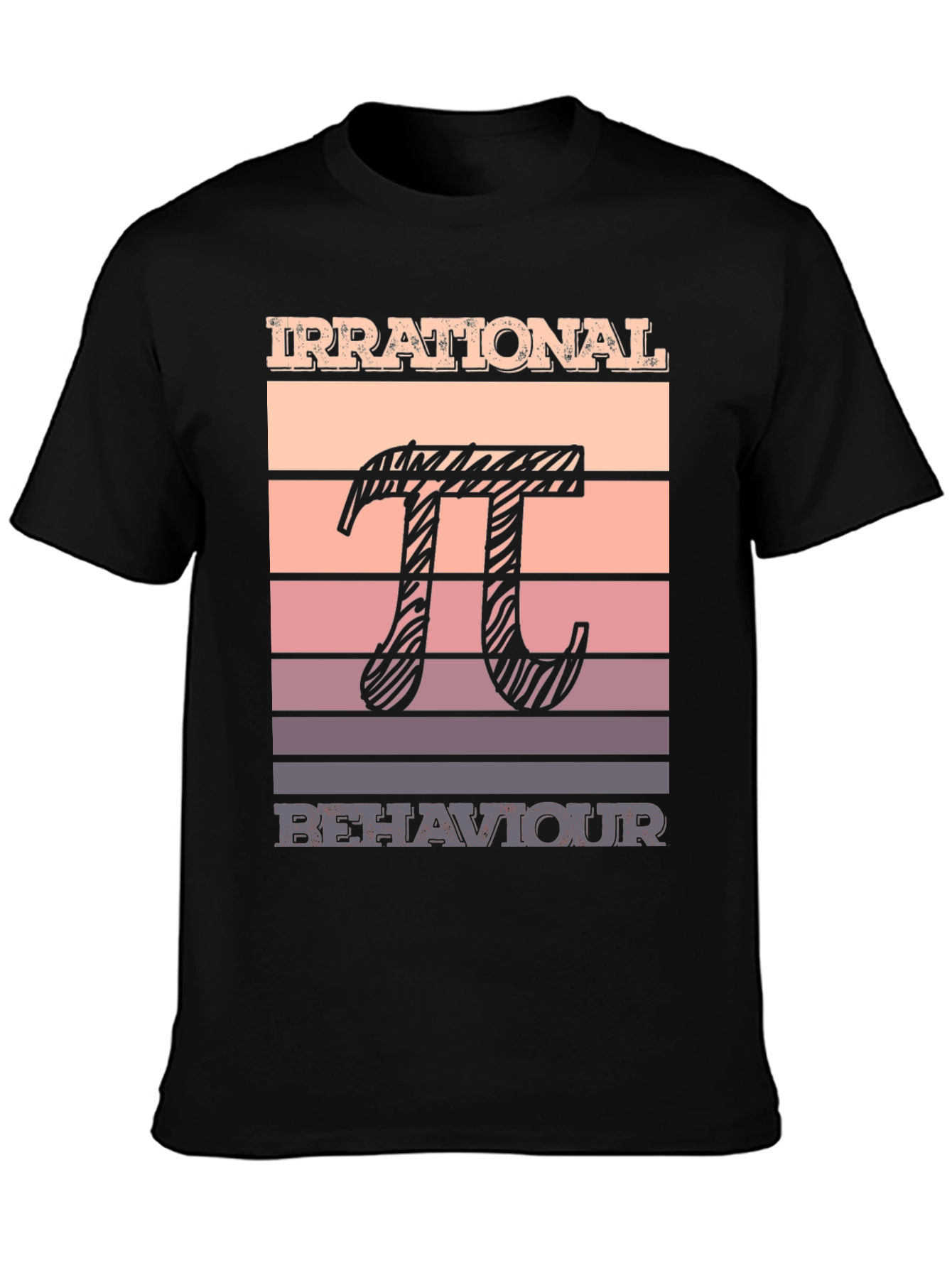 Black Irrational Behaviour T-Shirt - Pi Math Lover Tee view 3