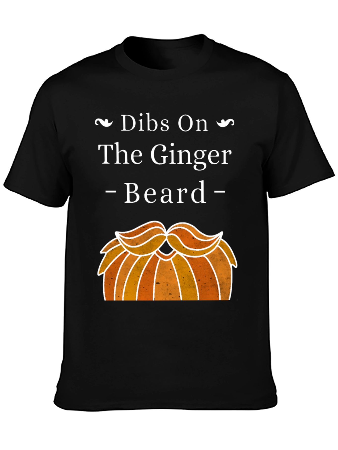 Black Dibs On The Ginger Beard Graphic T-Shirt view 3