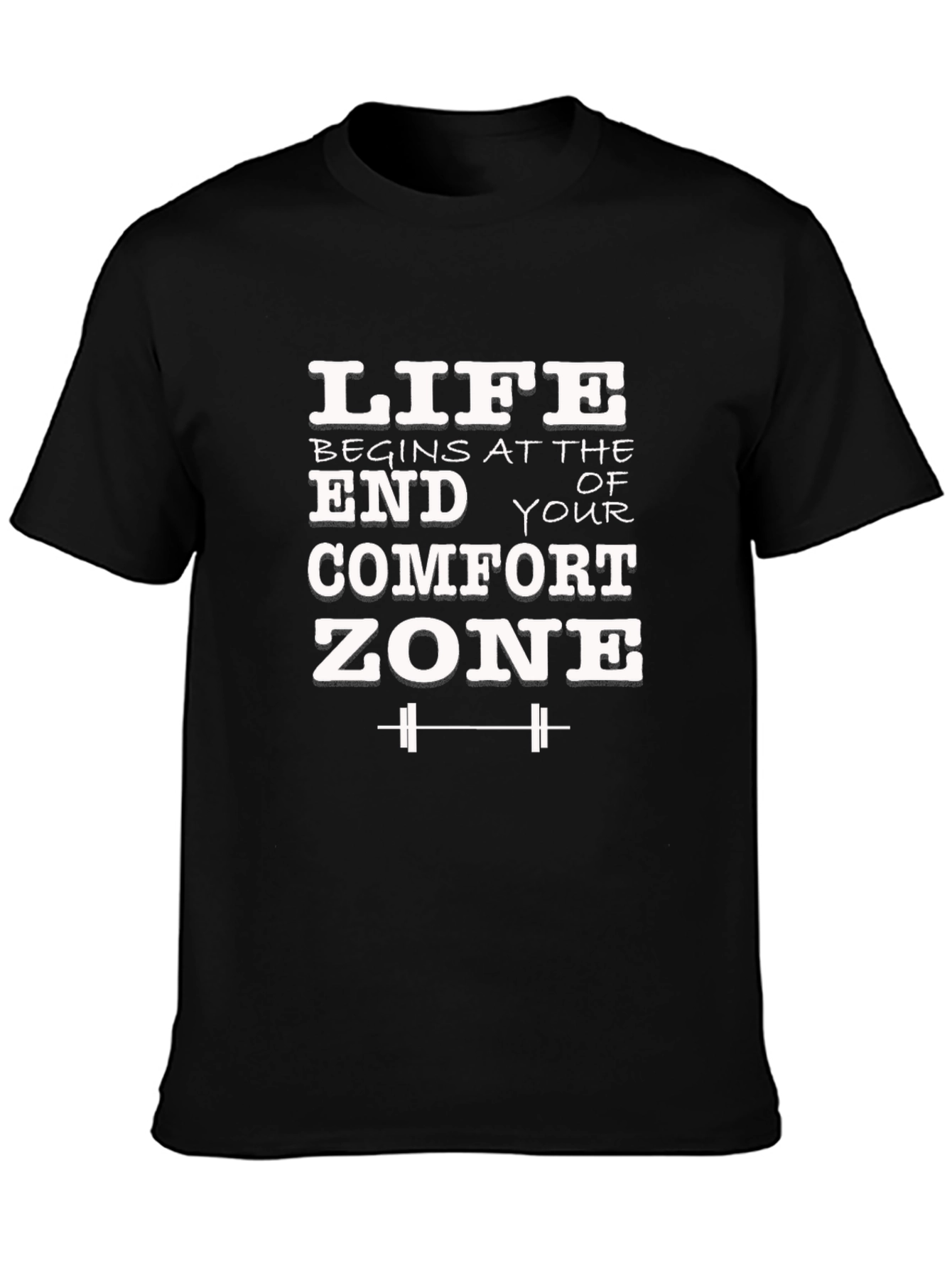 Black Life Begins At The End of Your Comfort Zone T-Shirt view 3