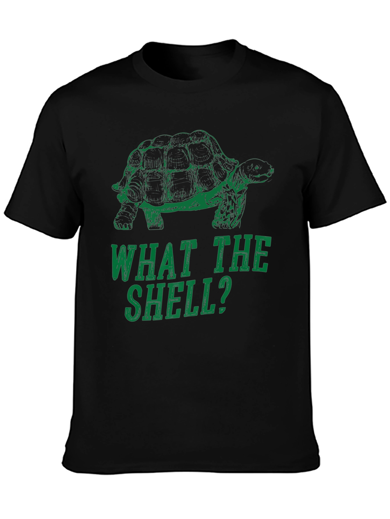 Black What the Shell? Turtle Graphic T-Shirt view 3
