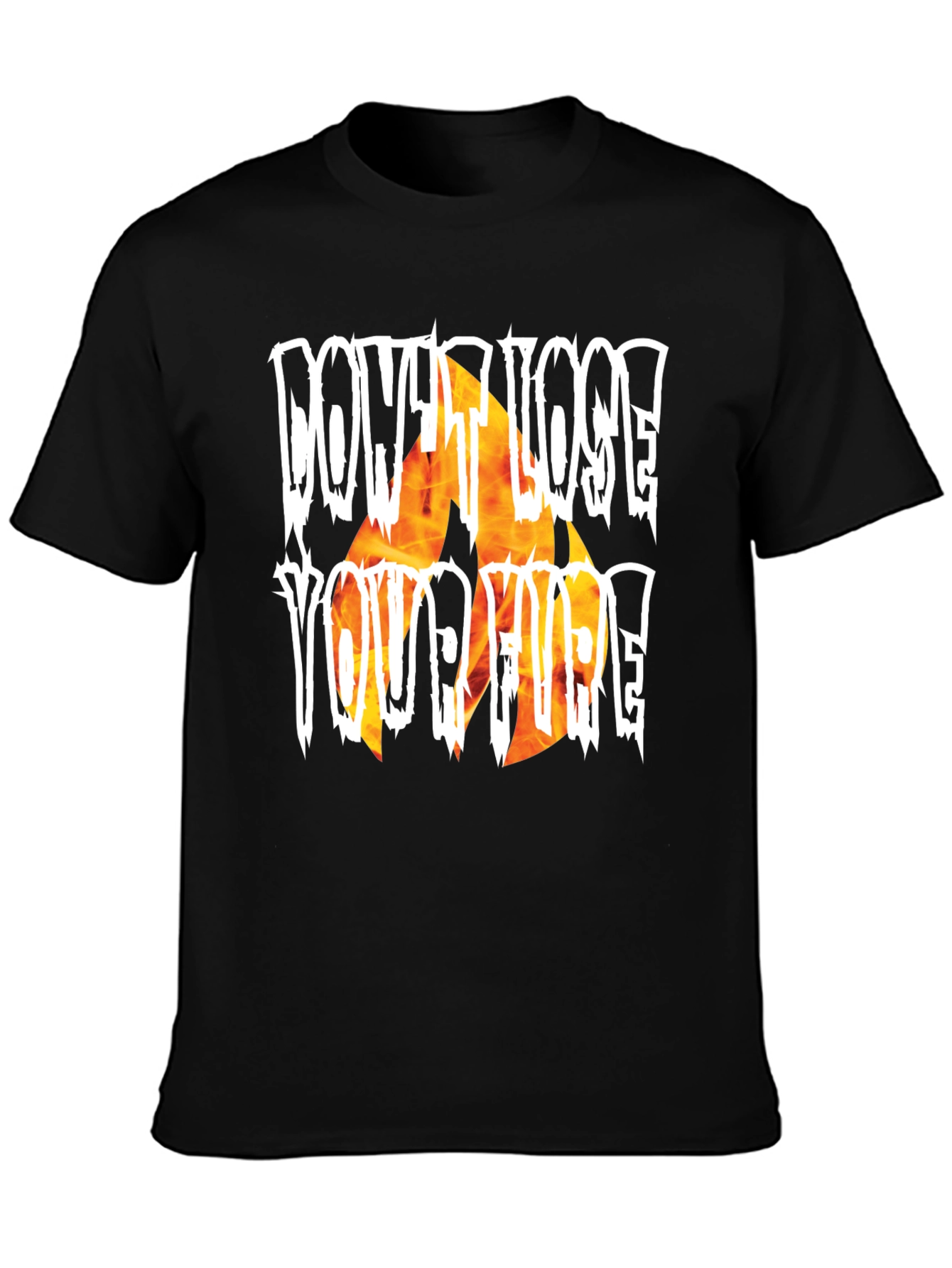 Black Don't Lose Your Fire Graphic T-Shirt view 3