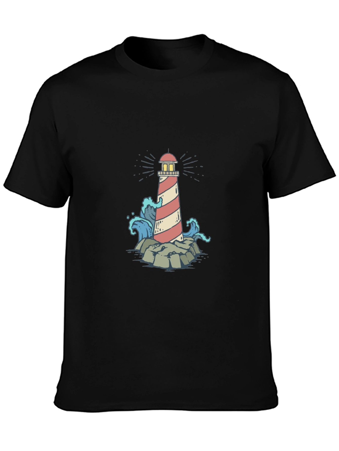 Black Lighthouse Graphic Print Tee view 3