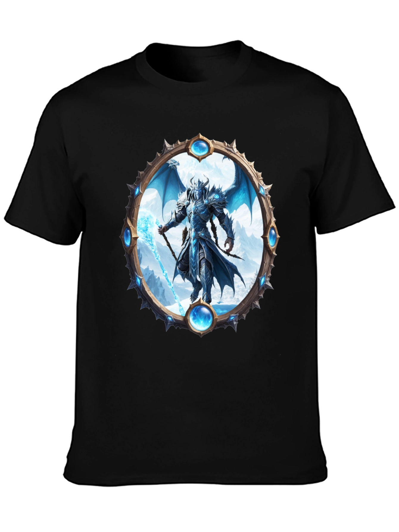 Black Dragon Knight Graphic Tee view 3
