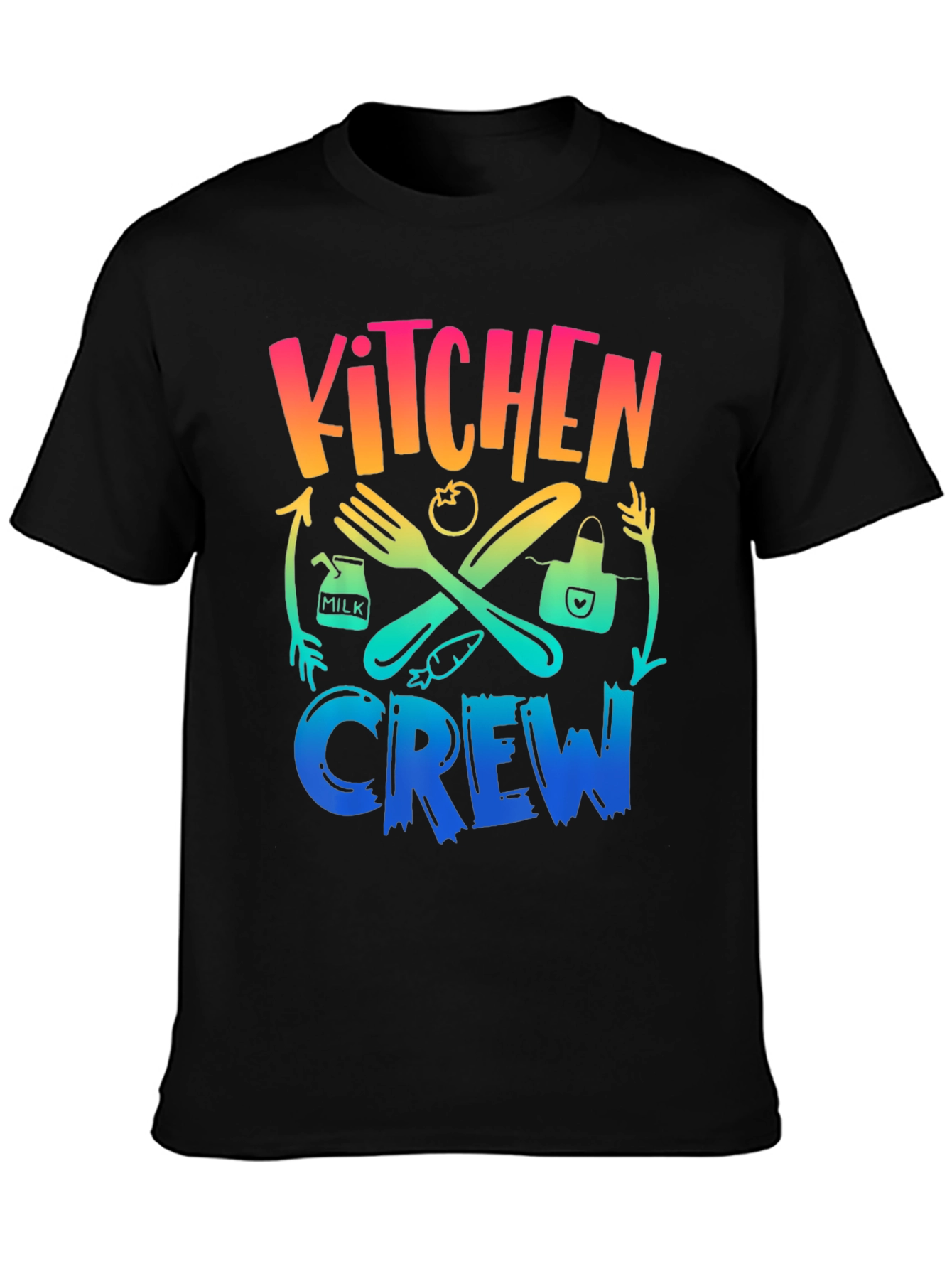 Kitchen Crew Graphic T-Shirt: Colorful Culinary Design - 3