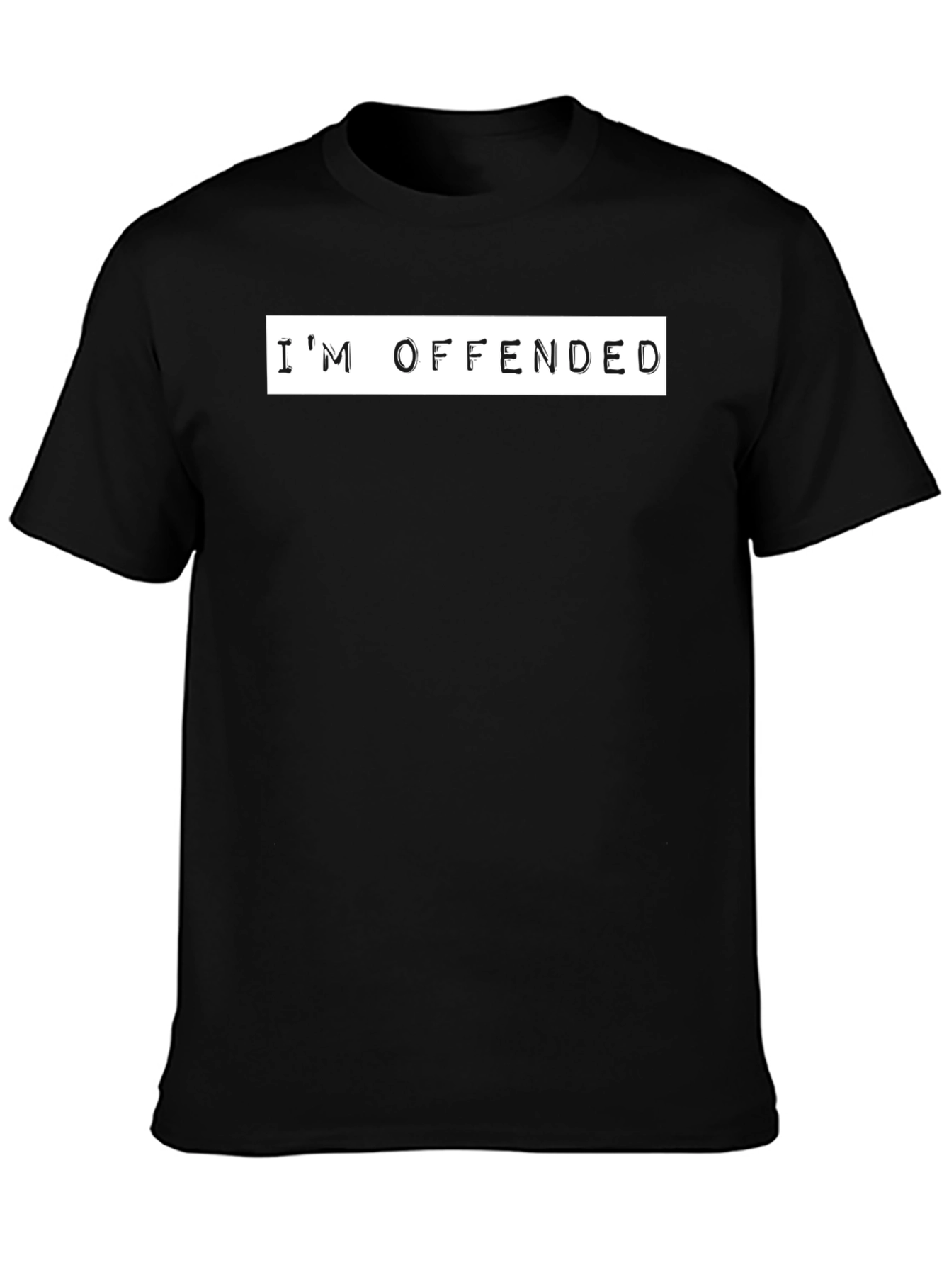 Black I'm Offended Graphic Tee - Men's Black T-Shirt view 3