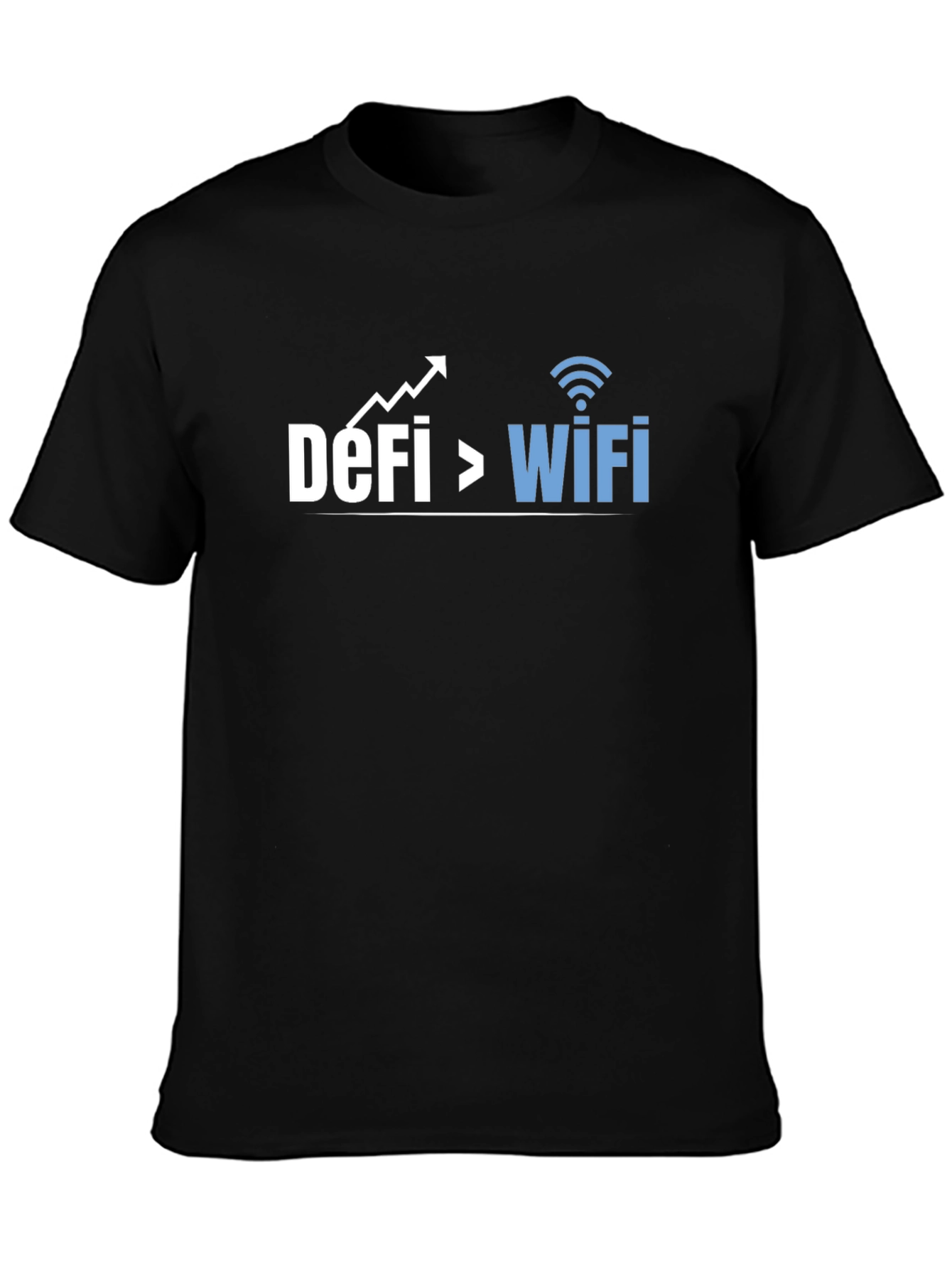 Black DeFi Over WiFi T-Shirt view 3