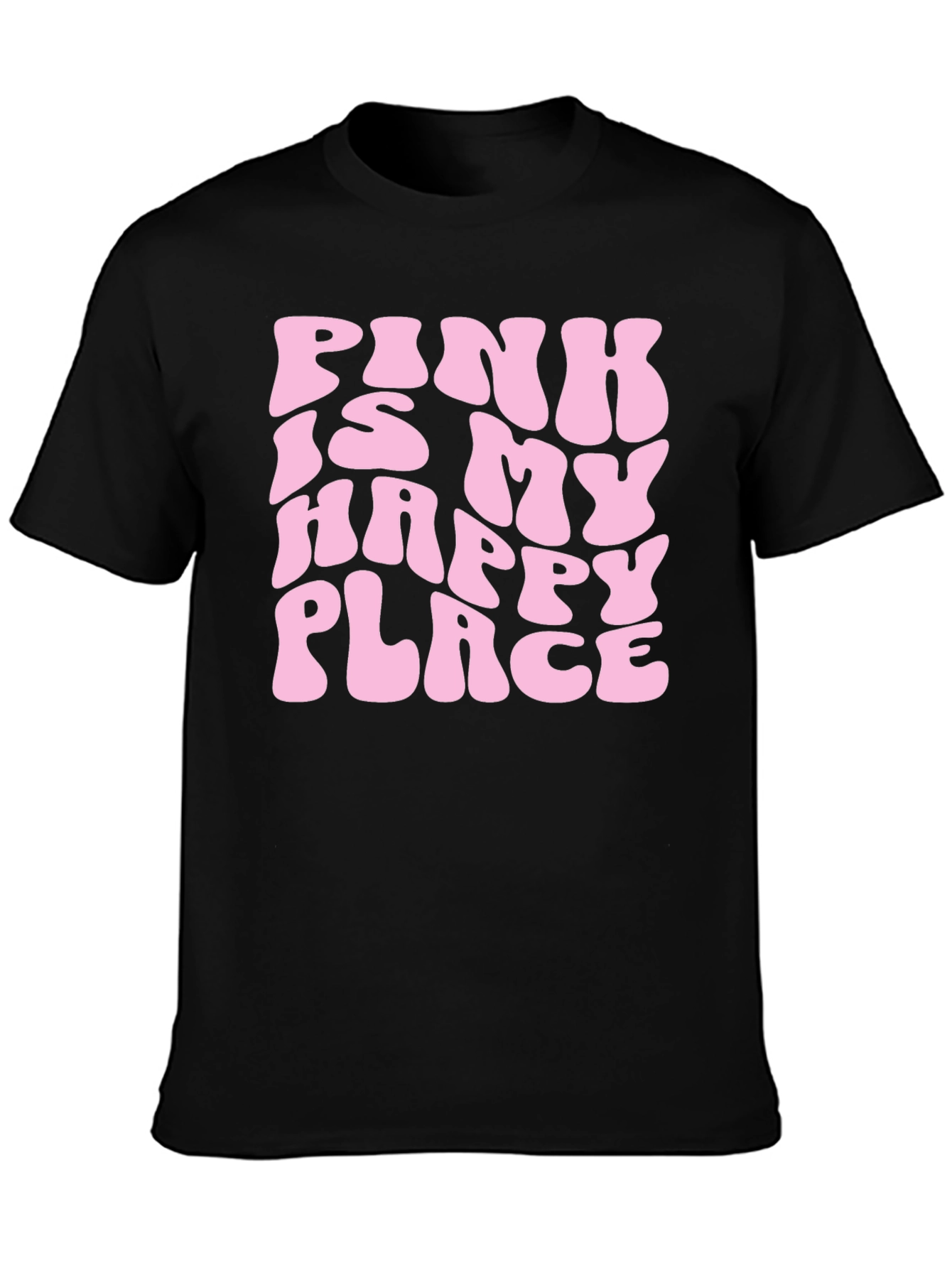 Black Pink is My Happy Place Graphic Tee - Soft & Comfy! view 3