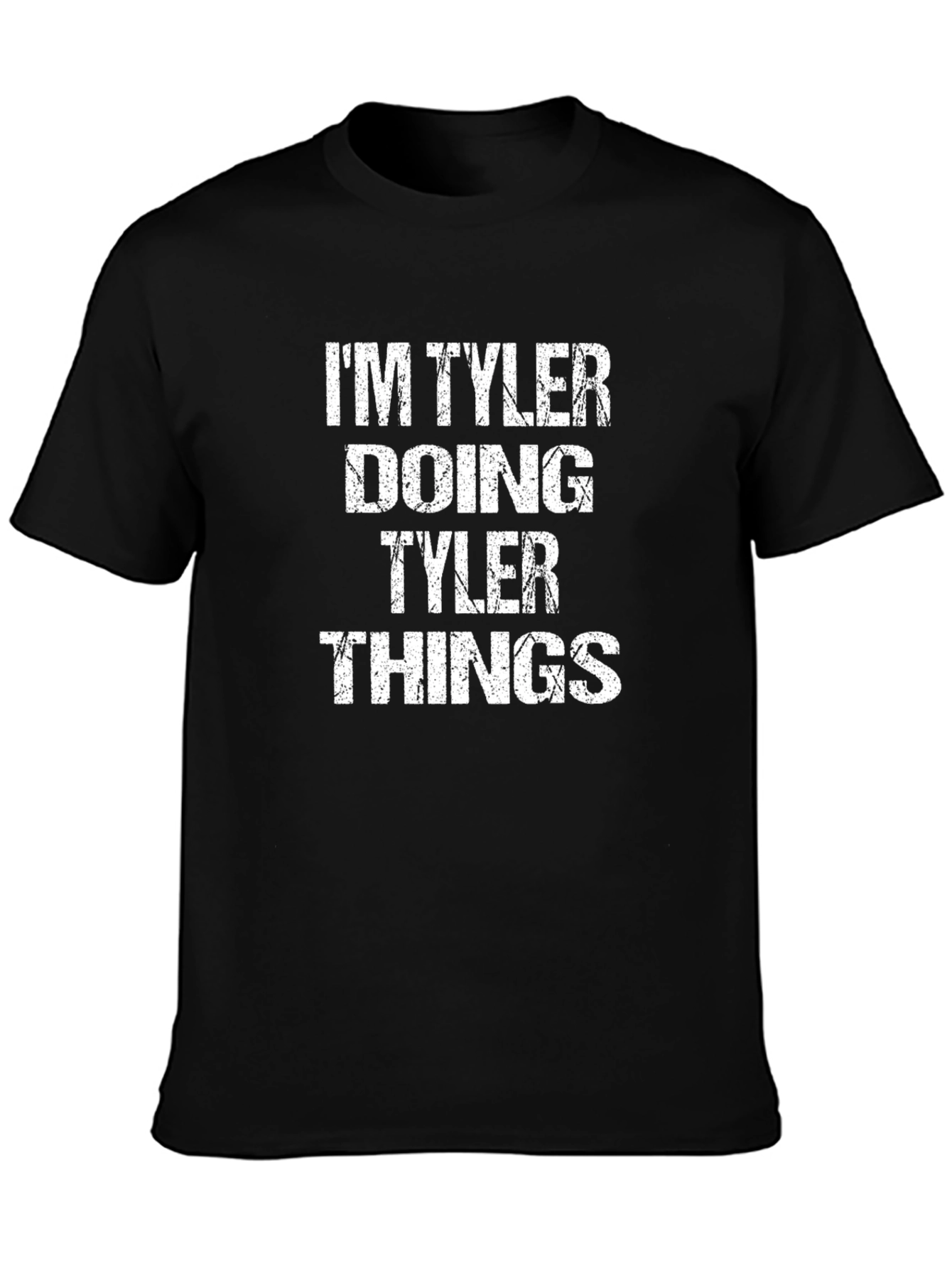 Black I'm Tyler Doing Tyler Things T-Shirt view 3