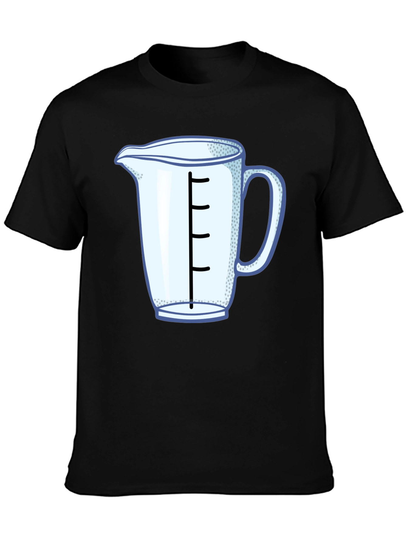 Black Measuring Cup Graphic T-Shirt view 3
