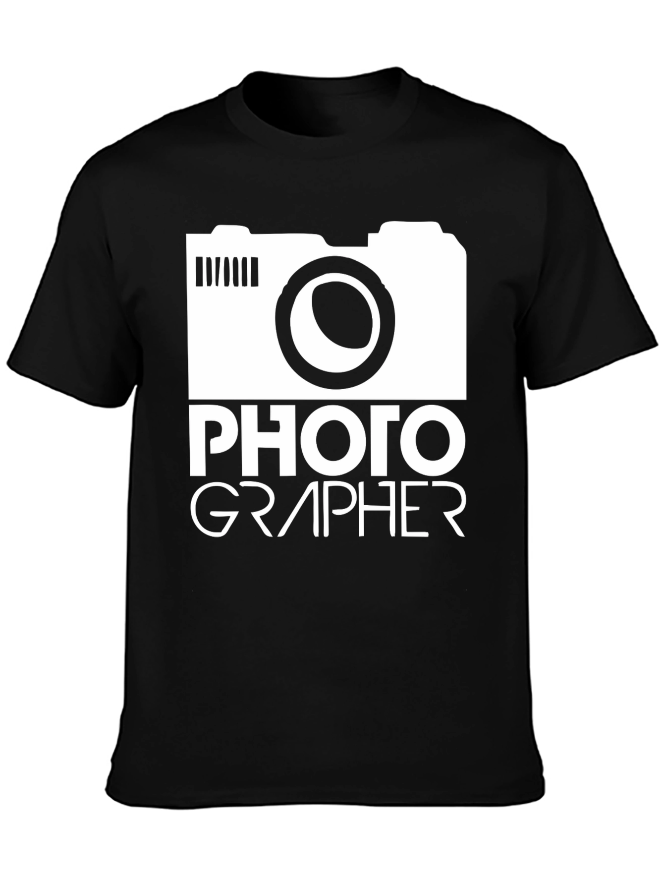 Black Photographer Graphic Tee - Camera T-Shirt view 3