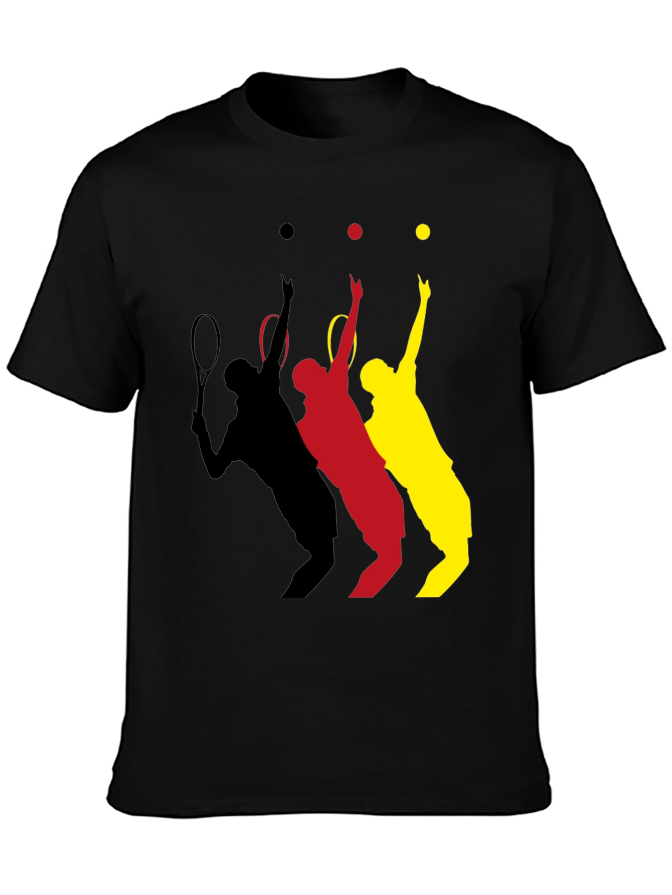 Black Tennis Player T-Shirt - Black view 3