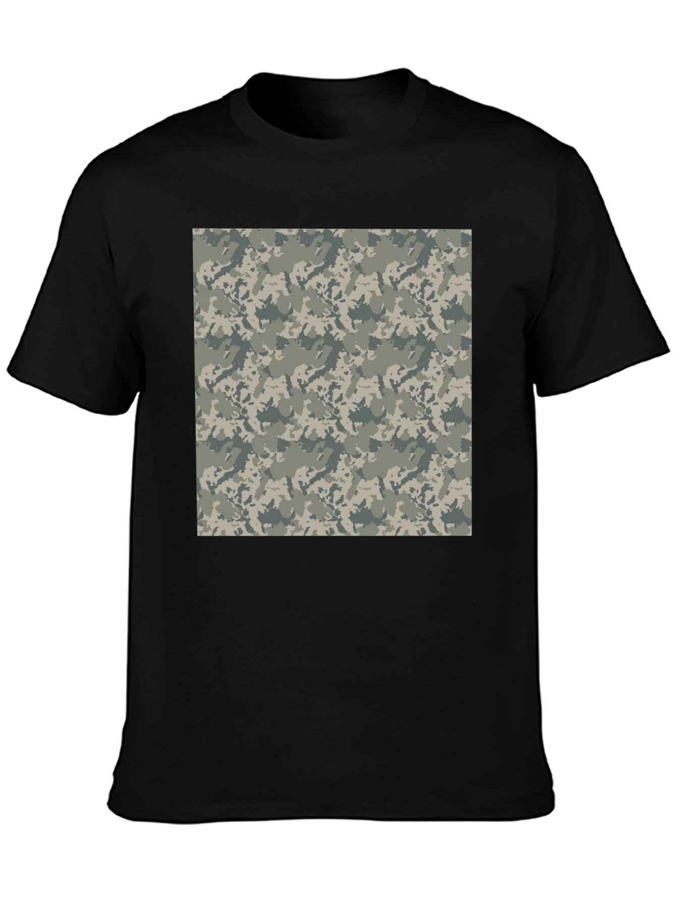 Black Camo Pattern T-Shirt view 3
