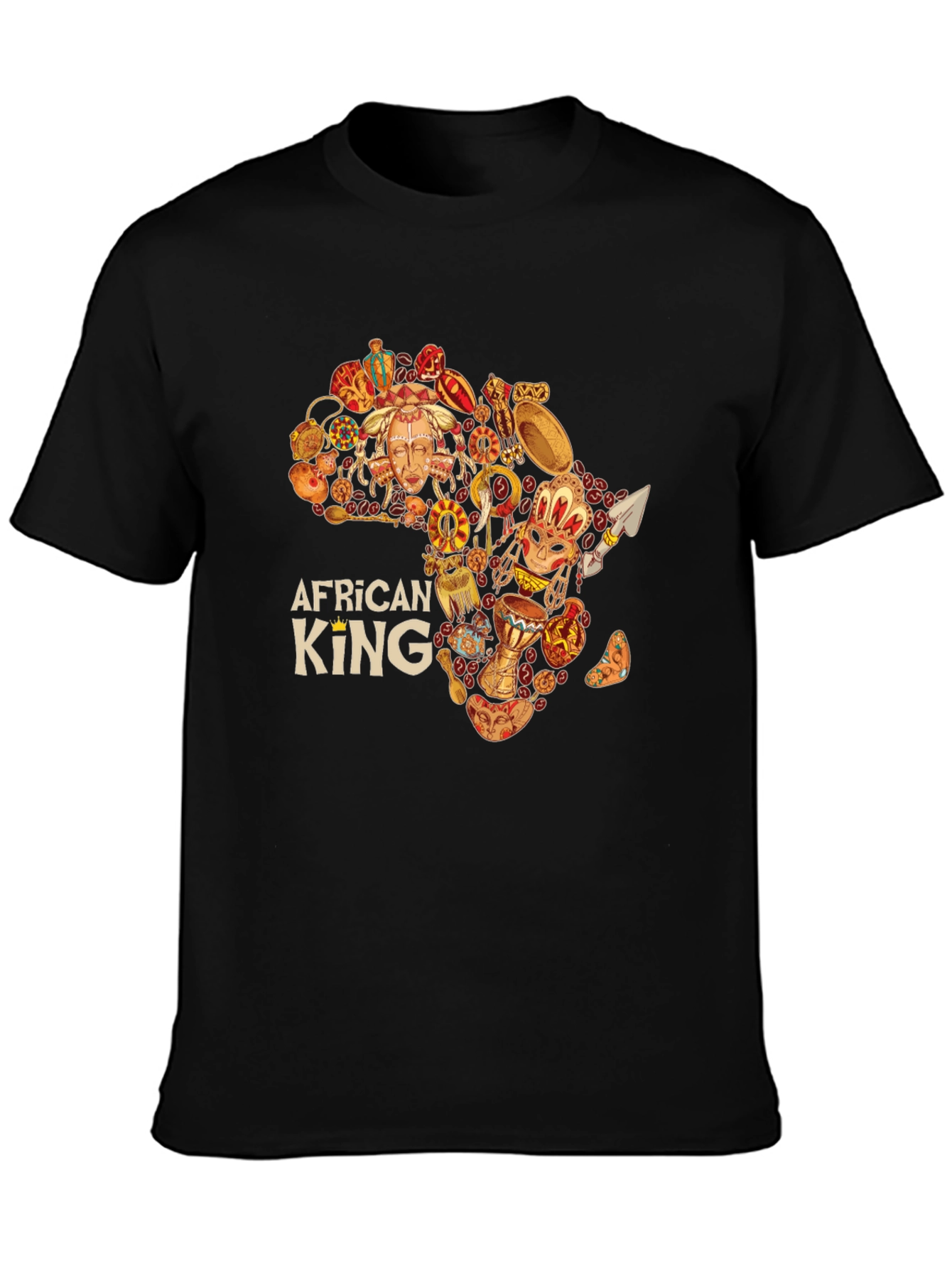 Black African King Black Graphic Tee  view 3