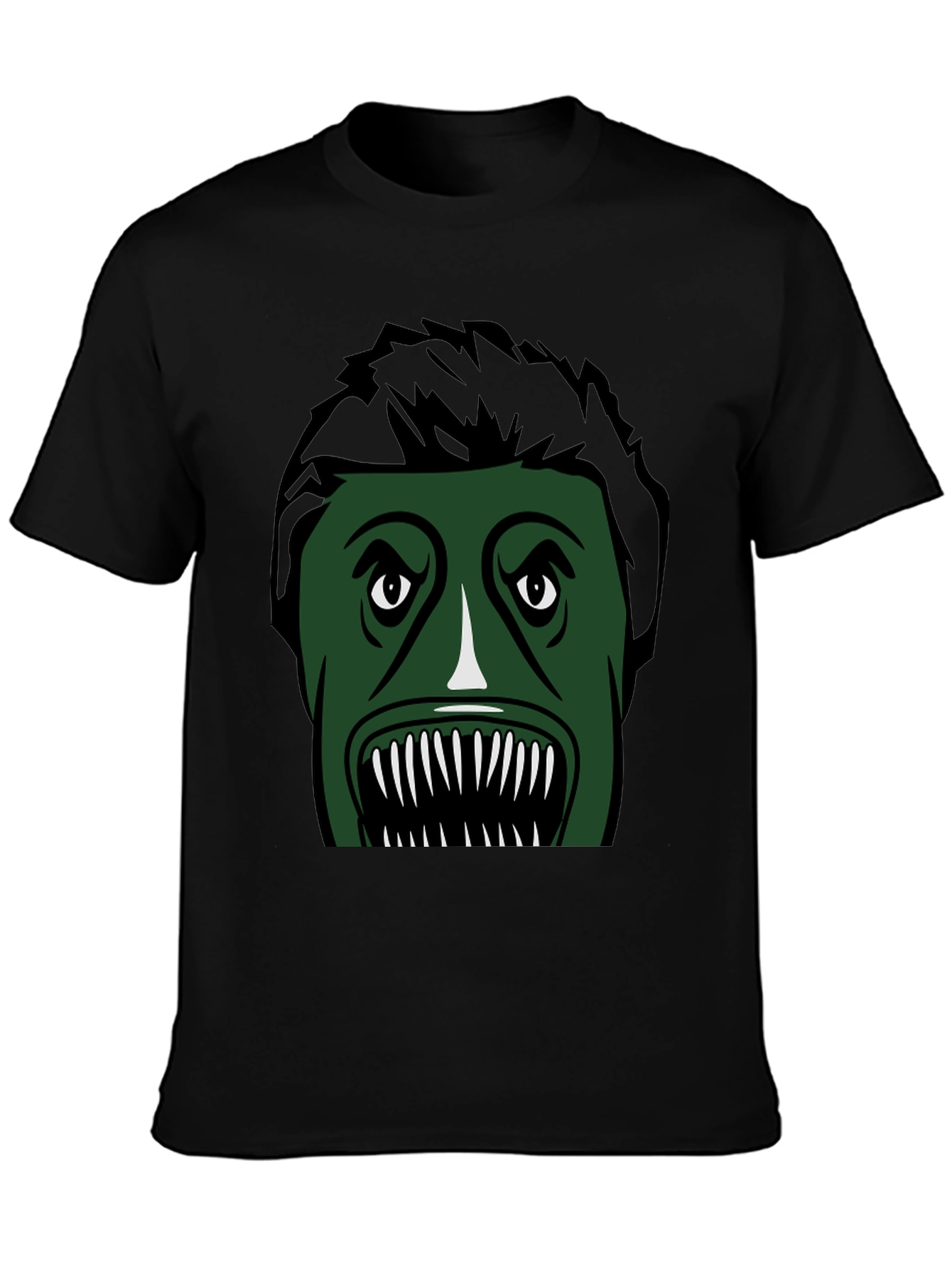 Black Monster Graphic Tee -  Unique Horror Design view 3