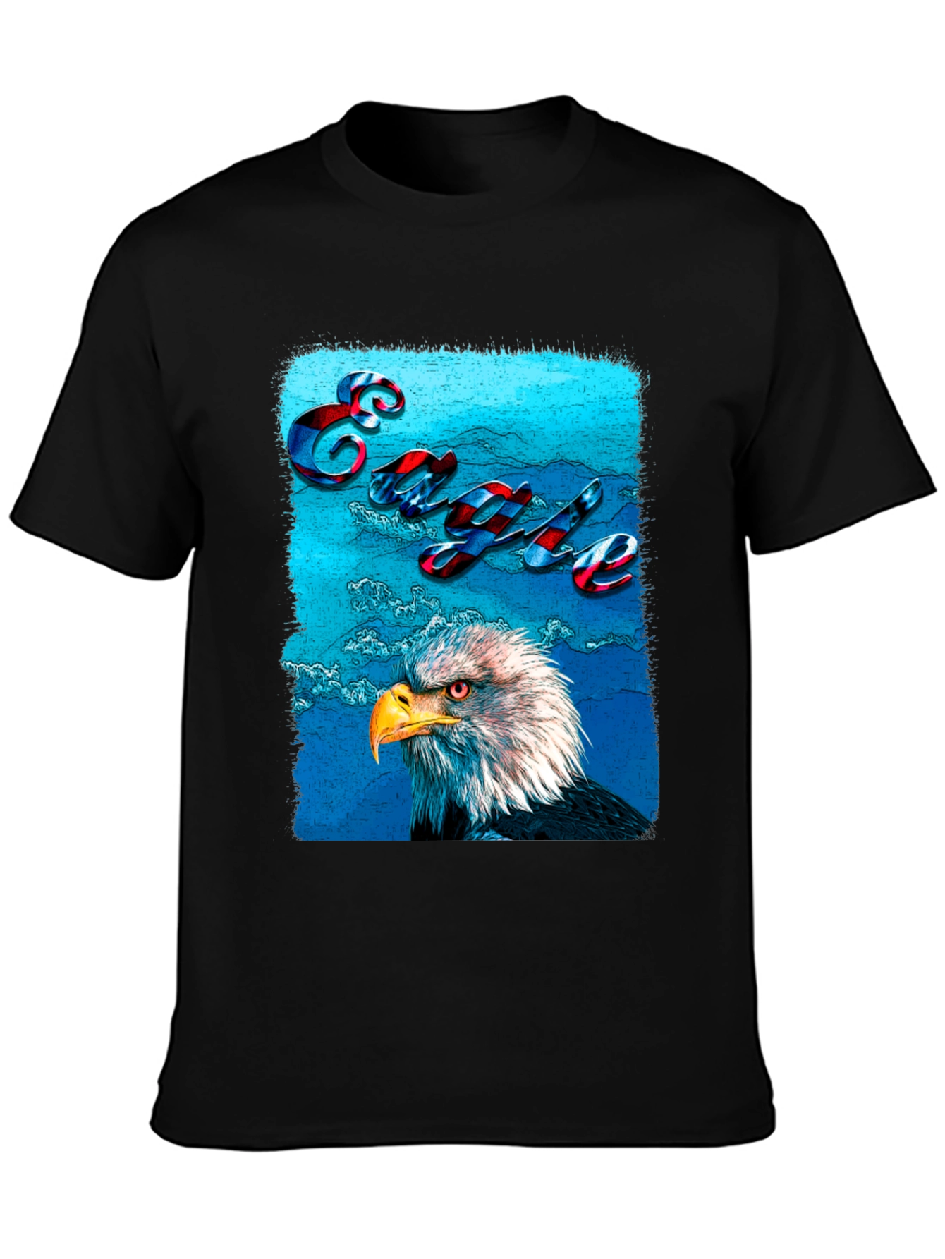 Black Eagle Graphic T-Shirt - Patriotic USA Style view 3