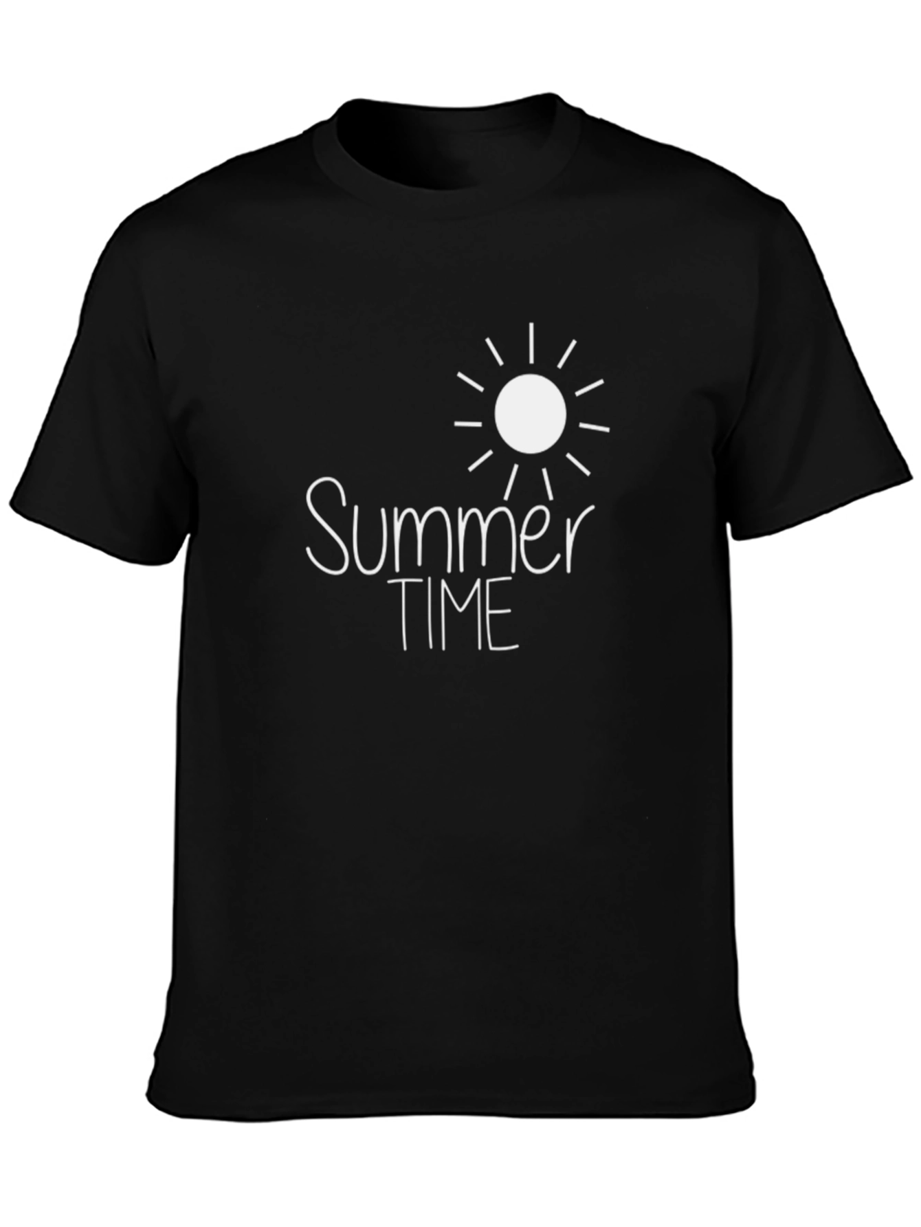 Black Summer Time Graphic Tee - Black view 3