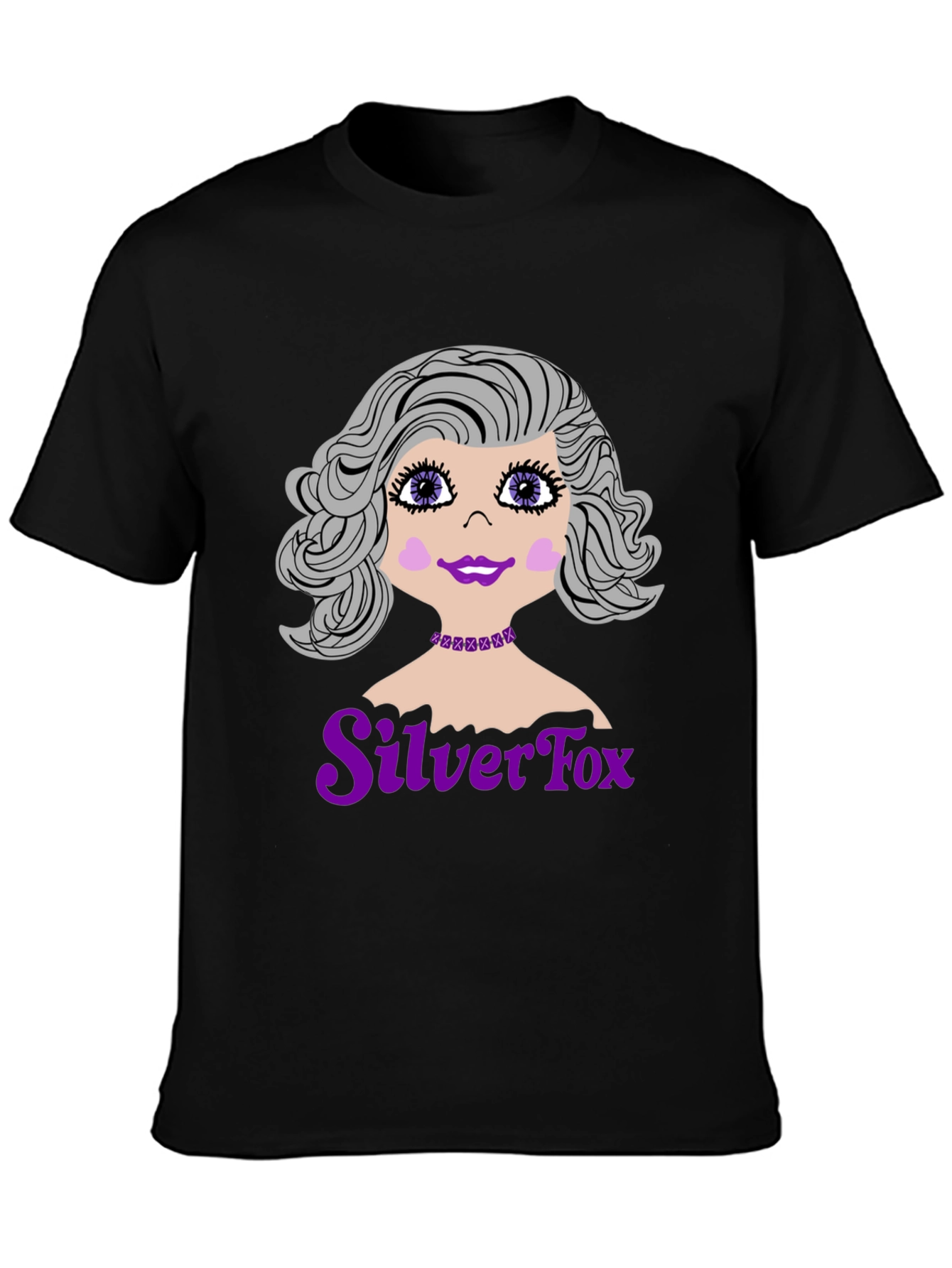 Black Silver Fox Graphic T-Shirt view 3