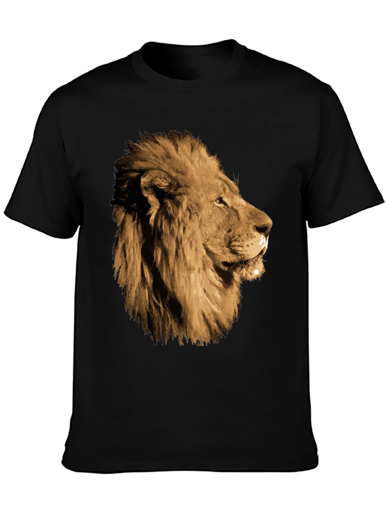 Black Lion Graphic T-Shirt - Black view 3