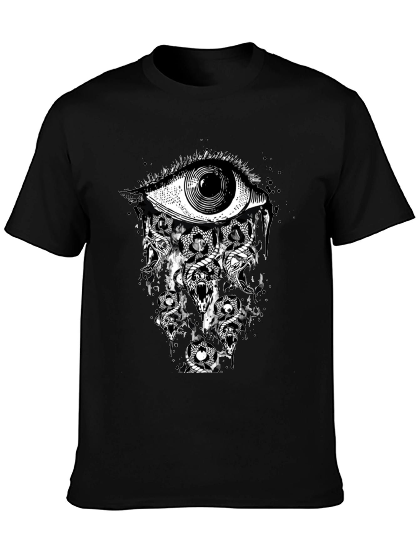 Black Eye & Snakes Graphic Tee - Black view 3