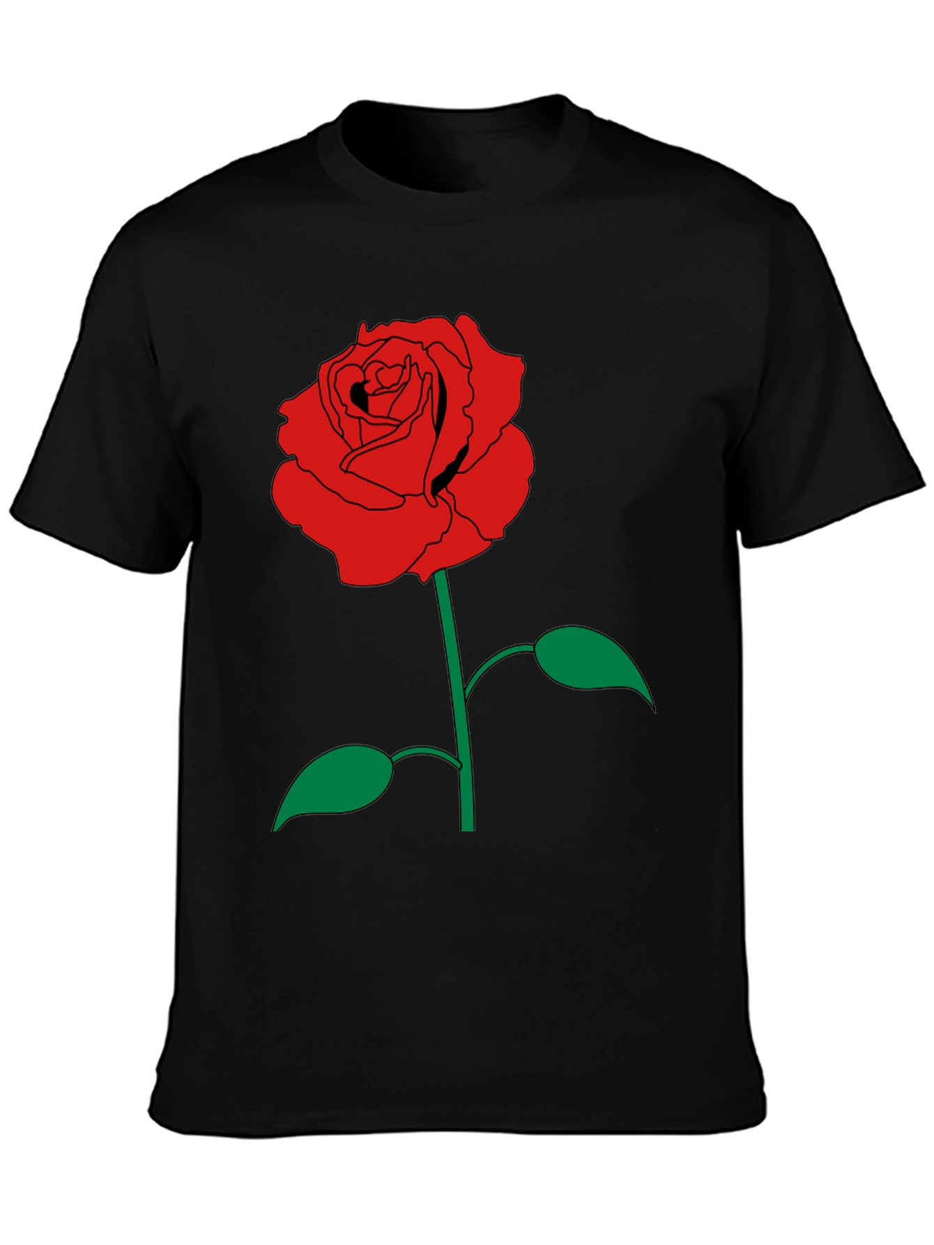 Black Rose Graphic Black T-Shirt view 3