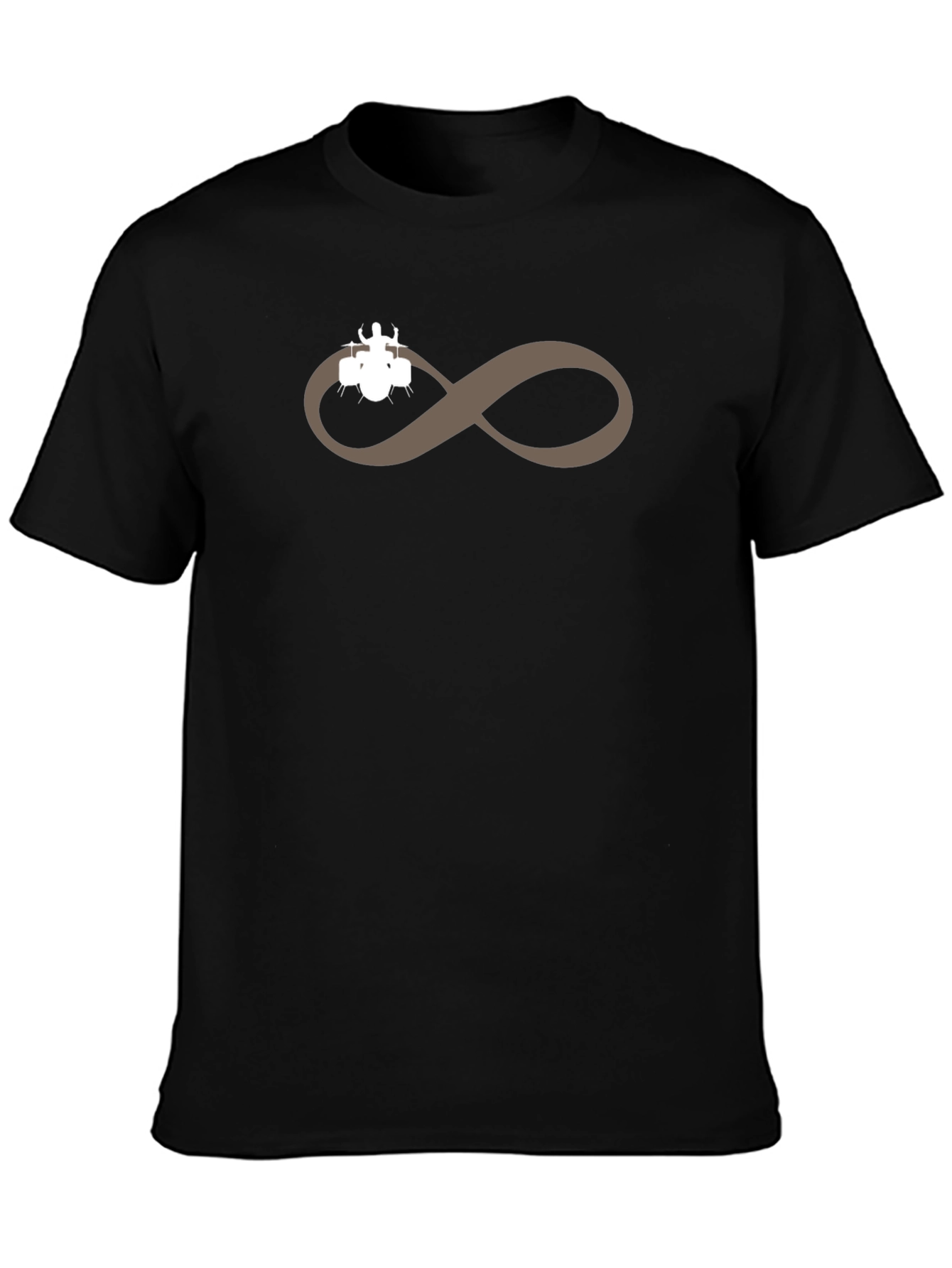 Black Drummer Infinity Symbol Graphic Tee - Black view 3