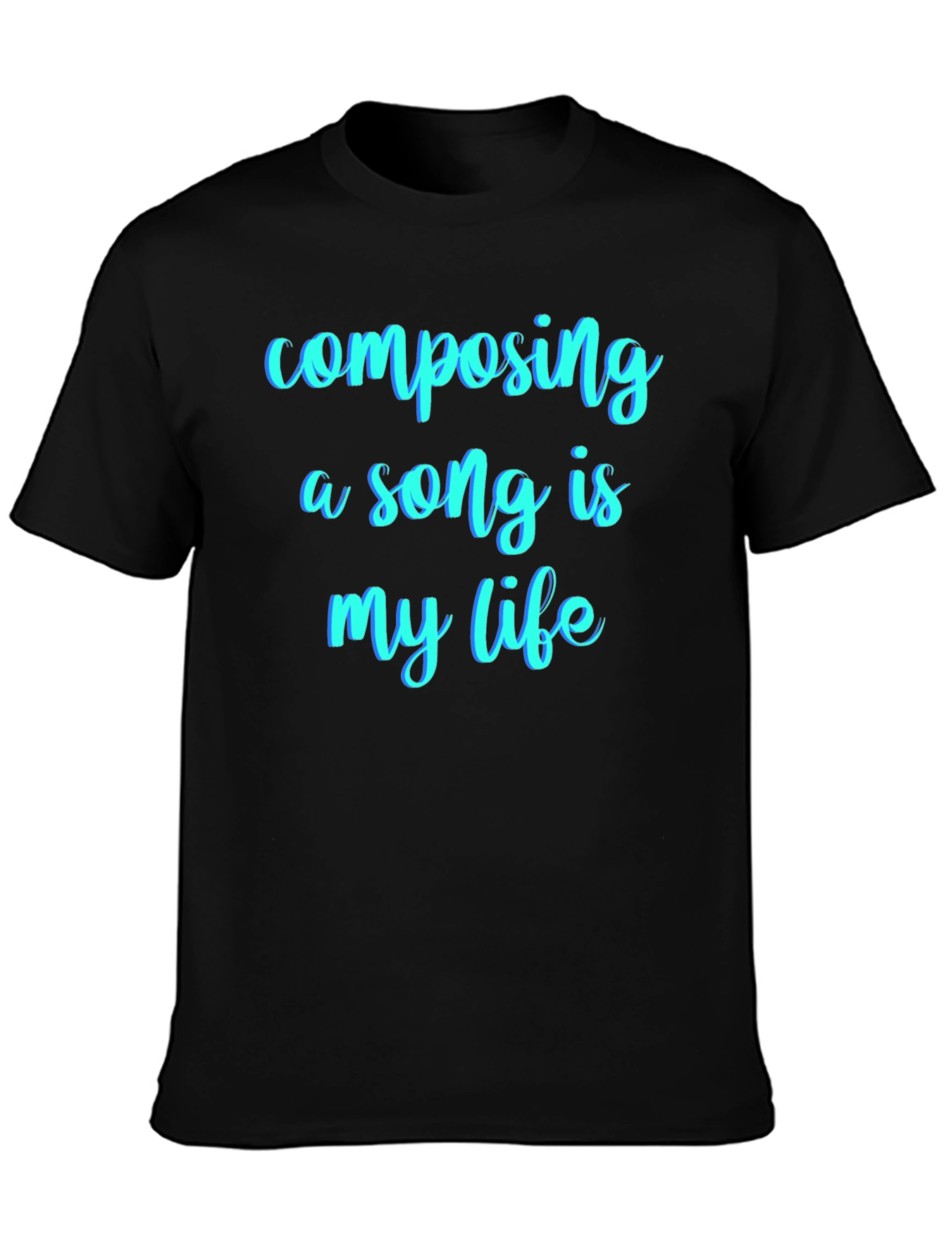Black Composing a Song is My Life Graphic T-Shirt view 3