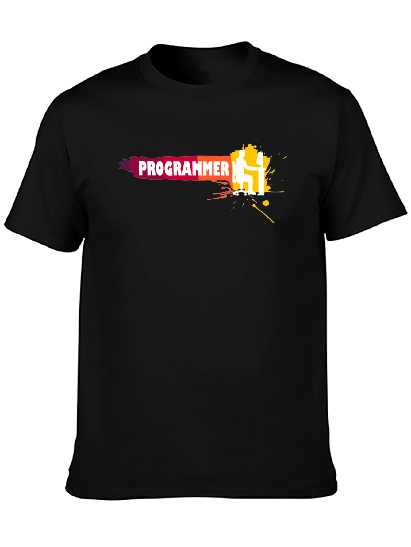 Black Programmer Graphic T-Shirt - Code Like a Pro! view 3