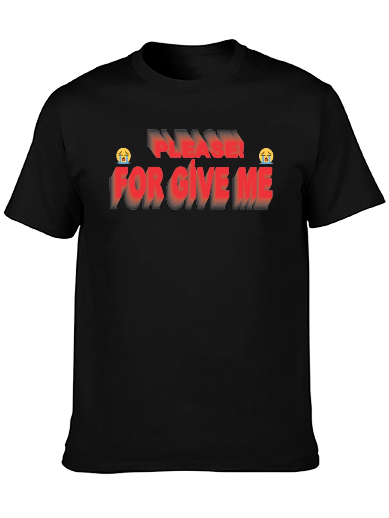 Black Please Forgive Me Graphic Tee - Trendy Apology Shirt view 3