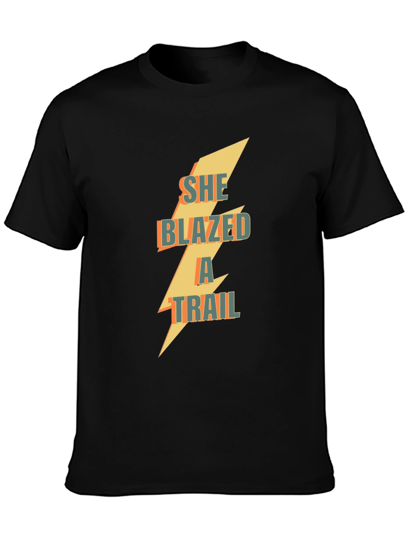Black She Blazed a Trail Graphic Tee - Black Cotton view 3