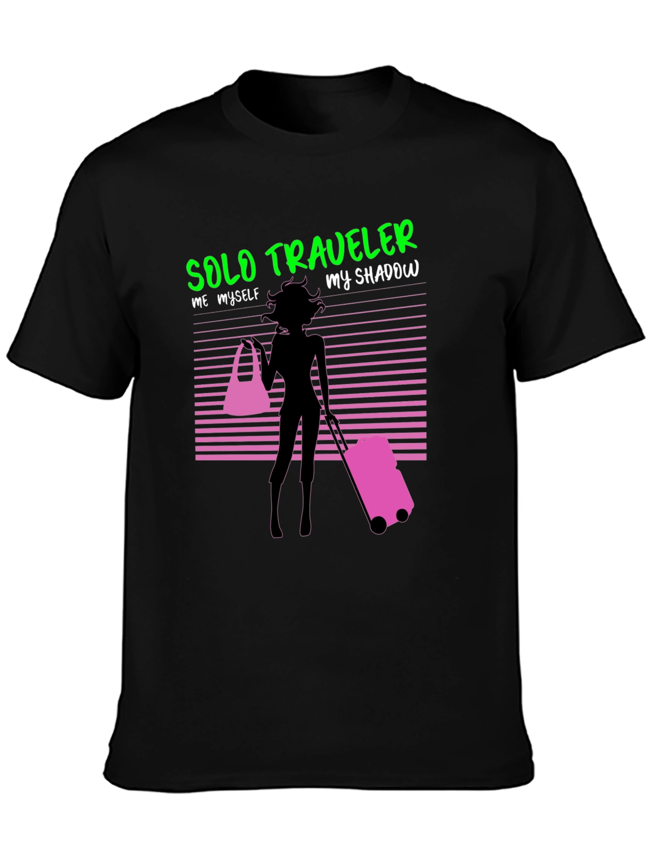 Solo Traveler Graphic Tee - Black Cotton T-Shirt - 3