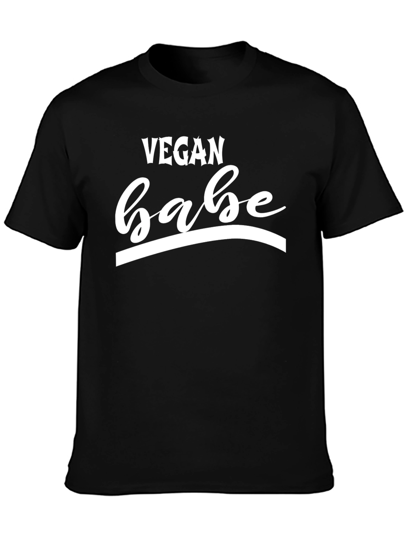 Black Vegan Babe Black T-Shirt - Stylish Vegan Apparel view 3