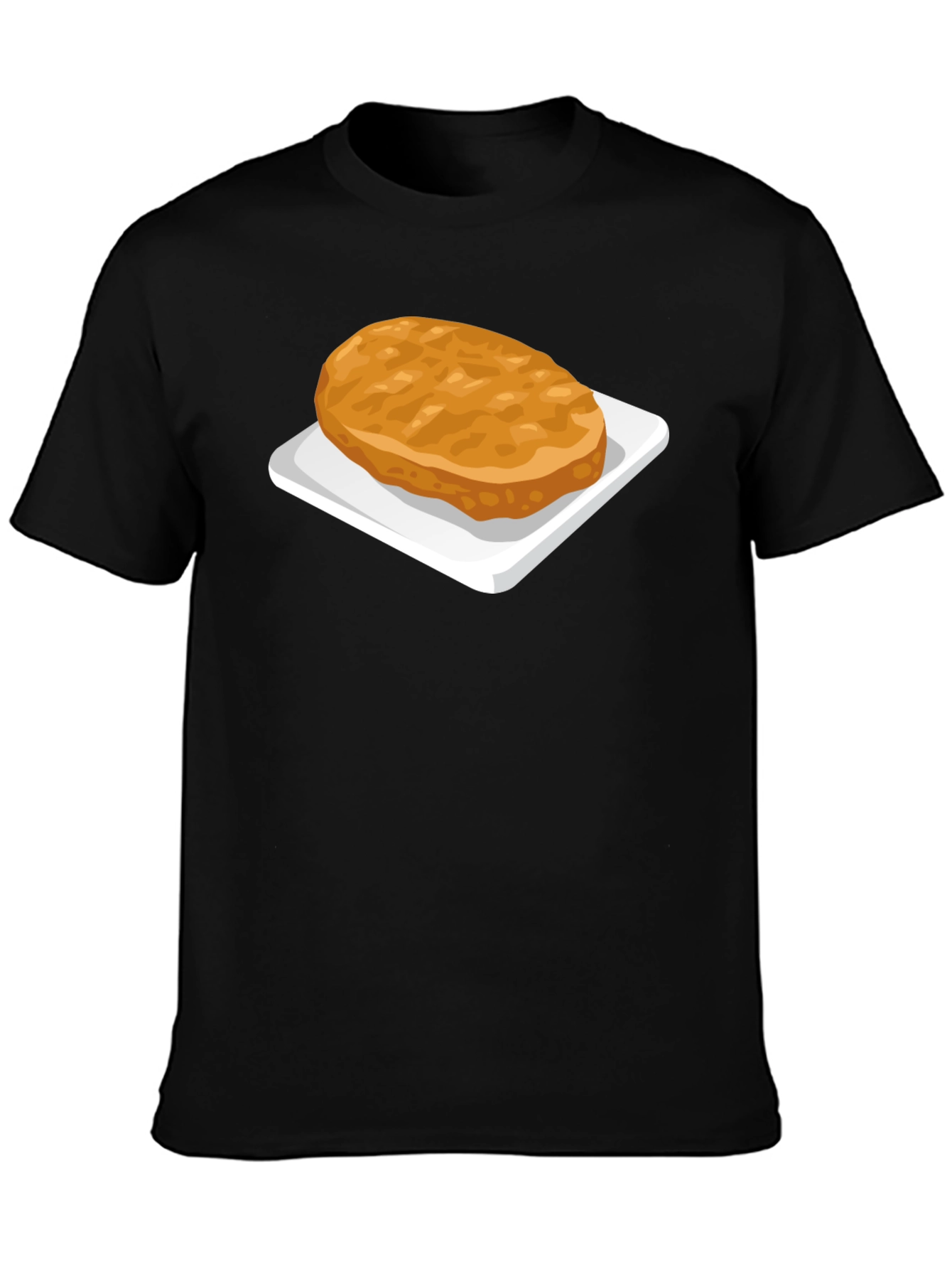 Black Novelty Hash Brown Graphic T-Shirt view 3