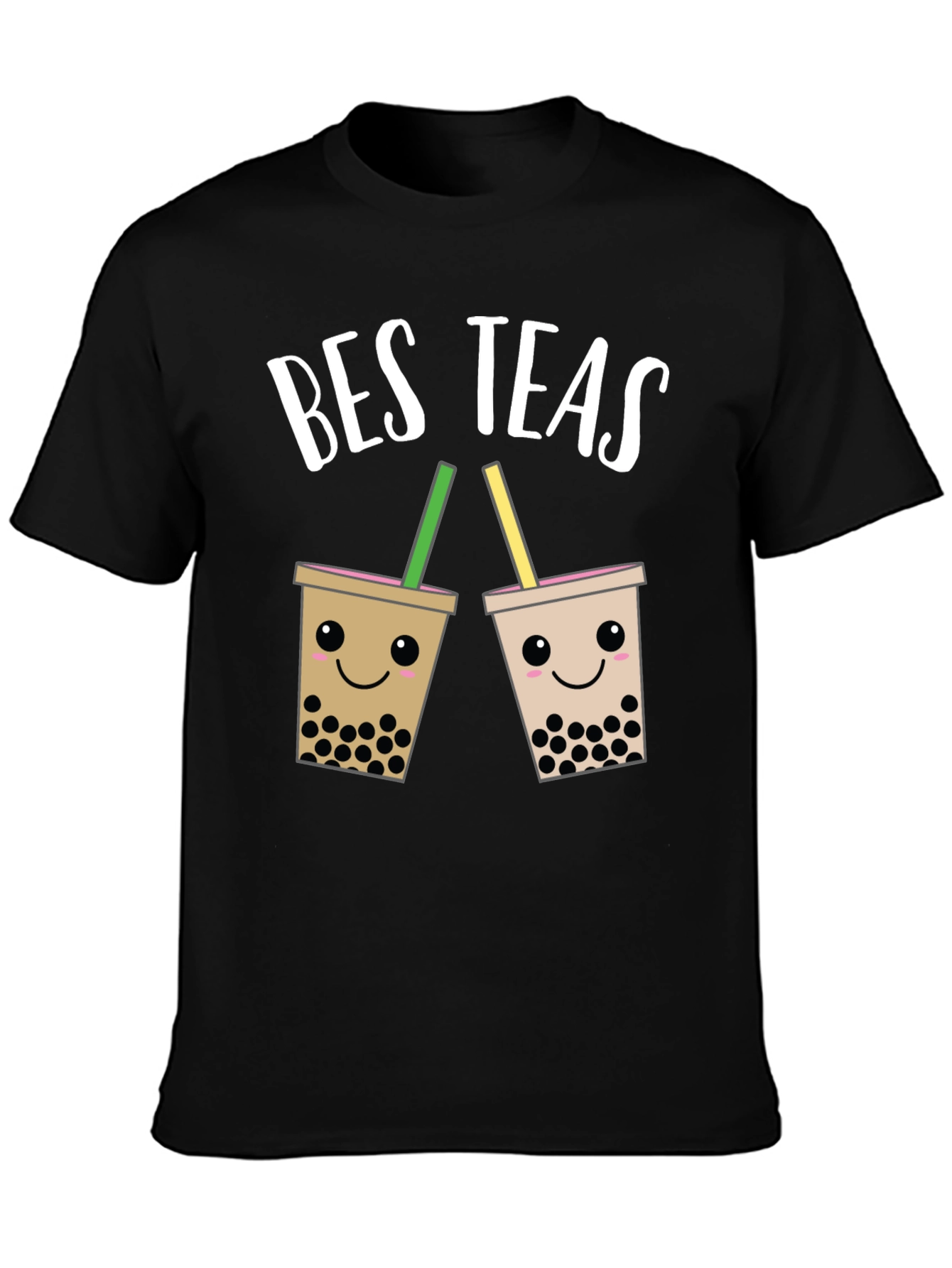Black Bes Teas Bubble Tea Graphic T-Shirt view 3