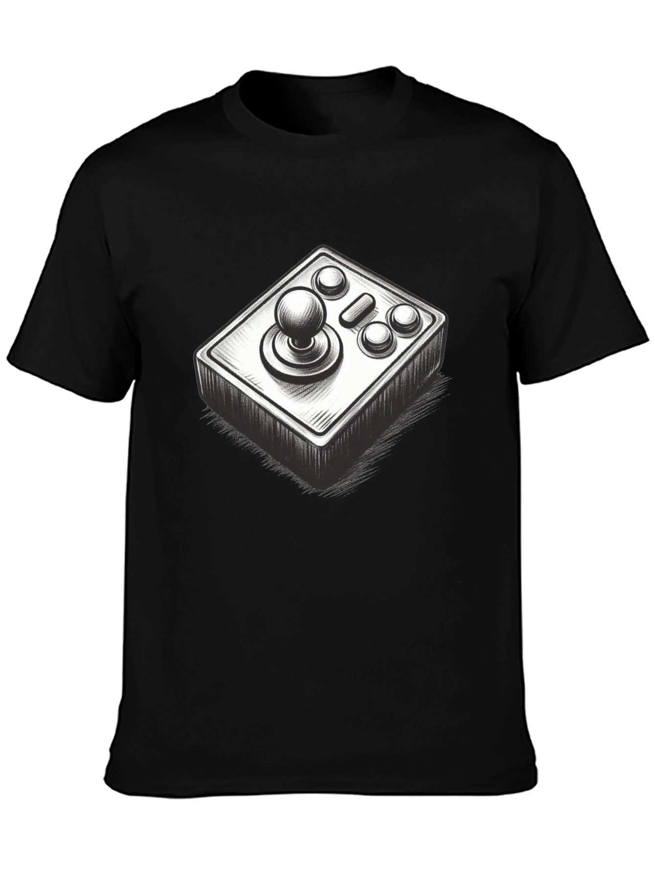 Black Retro Arcade Gamer T-Shirt view 3