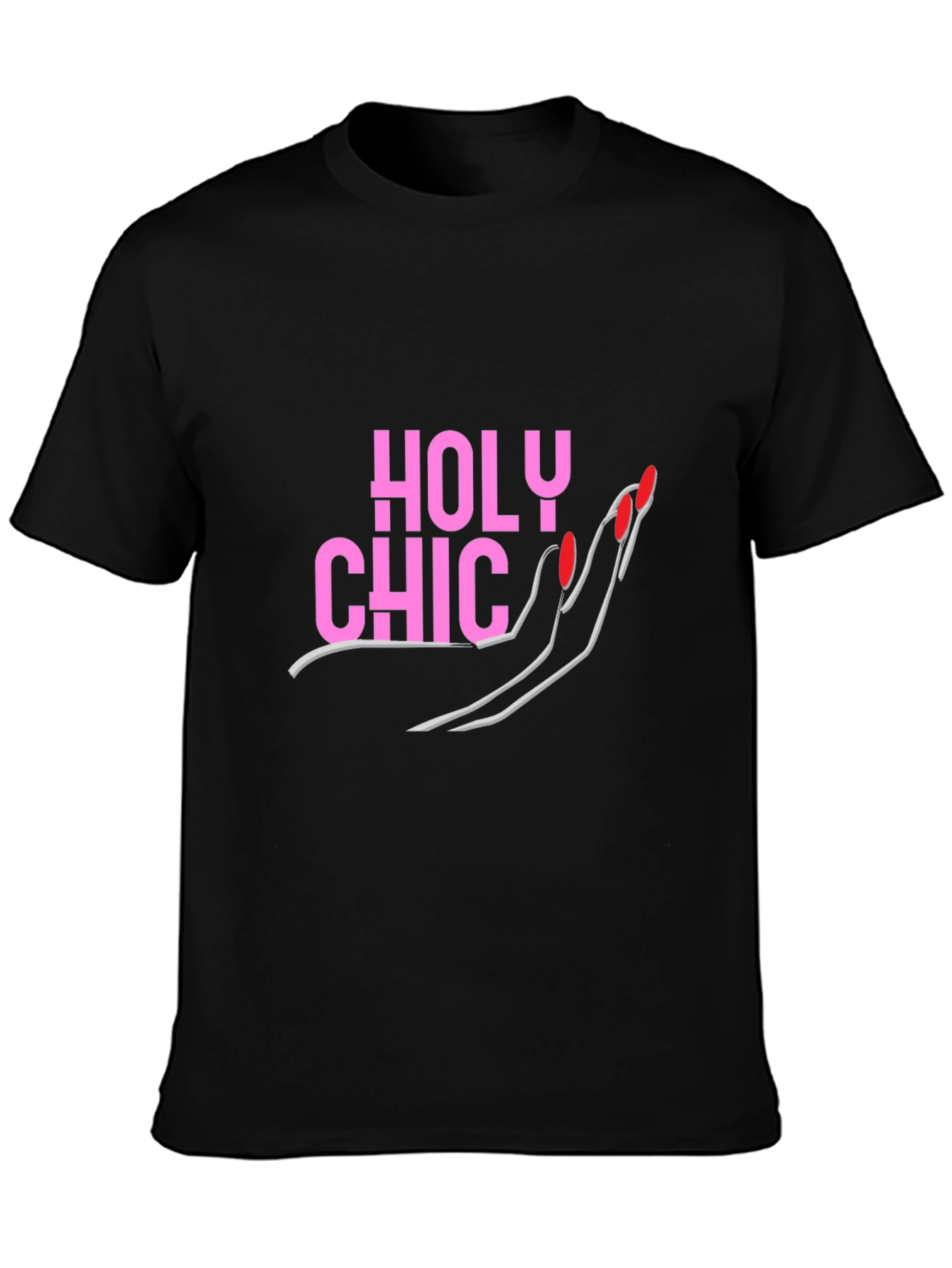 Black Holy Chic Graphic Tee - Stylish Fashion T-Shirt view 3