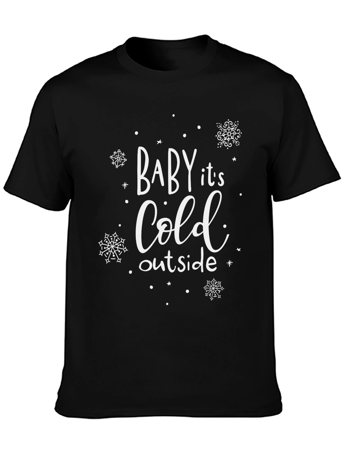 Black Baby It's Cold Outside T-Shirt view 3