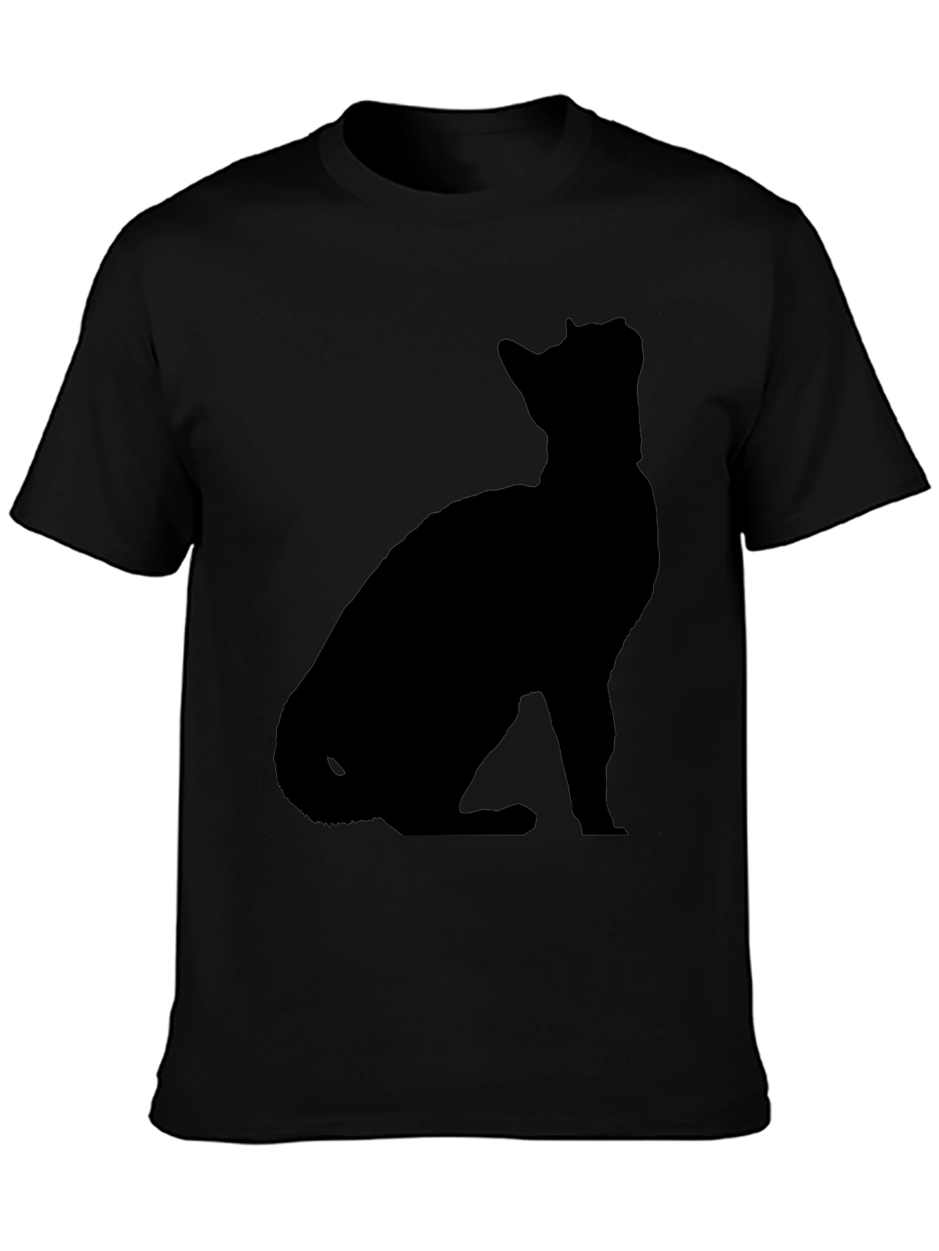 Black Black Cat Silhouette T-Shirt view 3