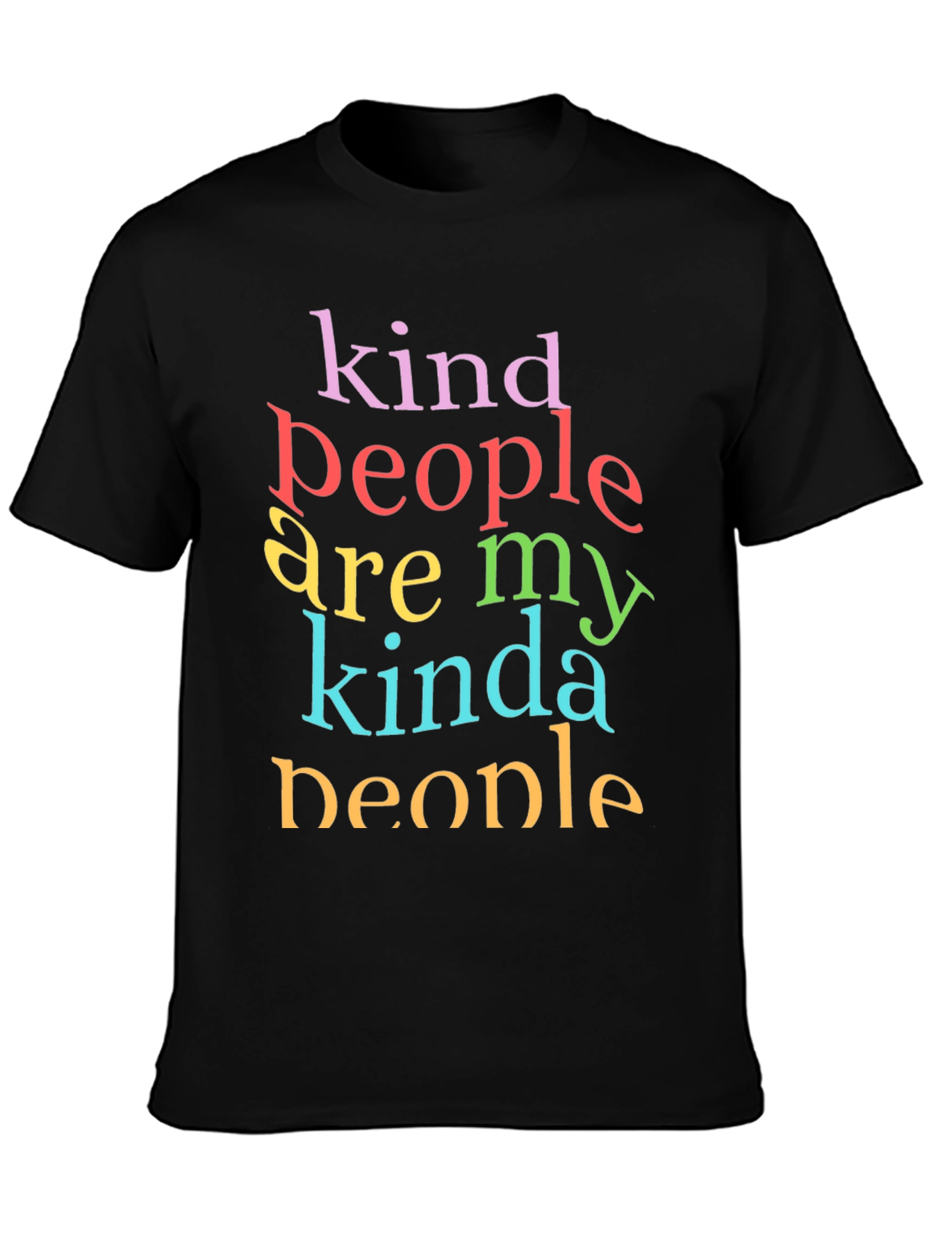 Black Kind People Are My Kinda People T-Shirt view 3