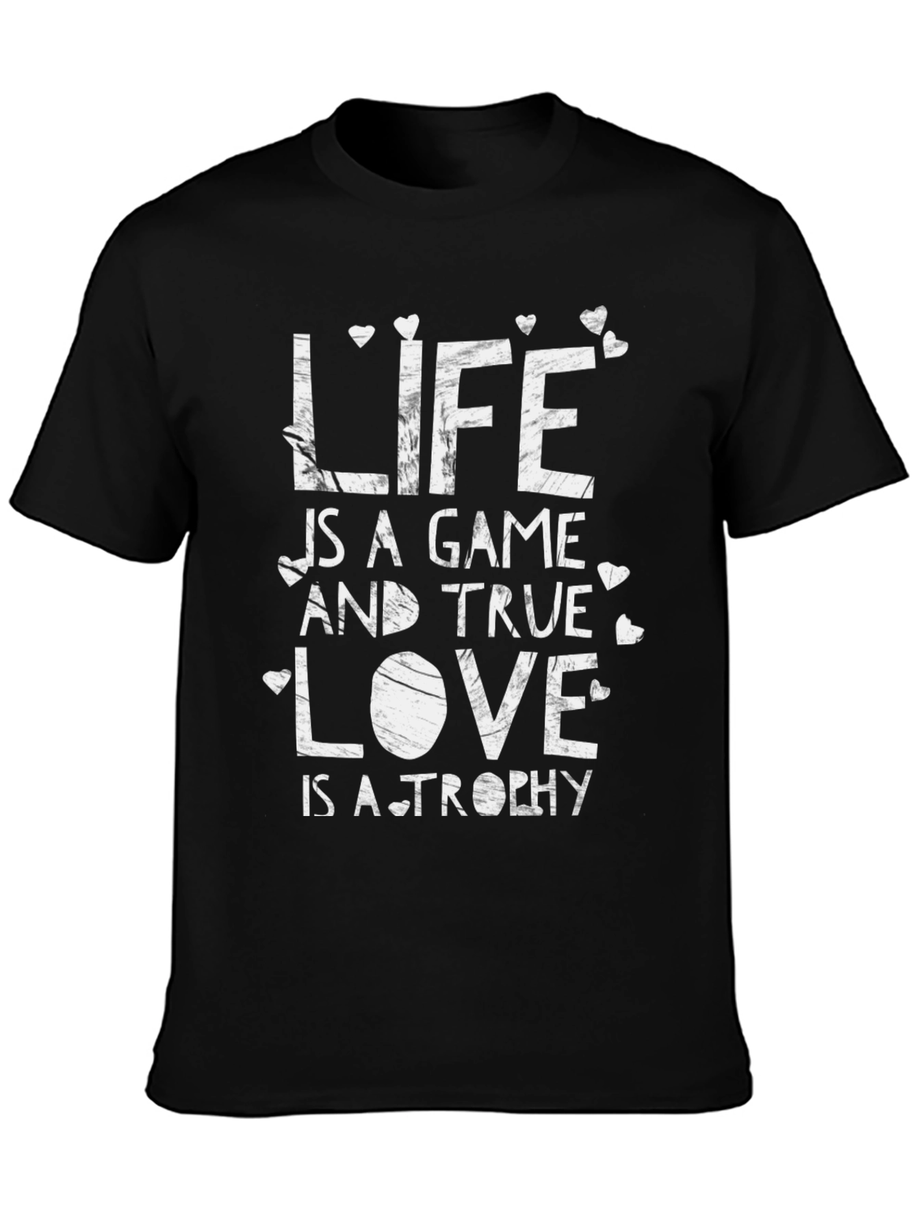 Black Life is a Game Graphic Tee - Black Crew Neck T-Shirt view 3