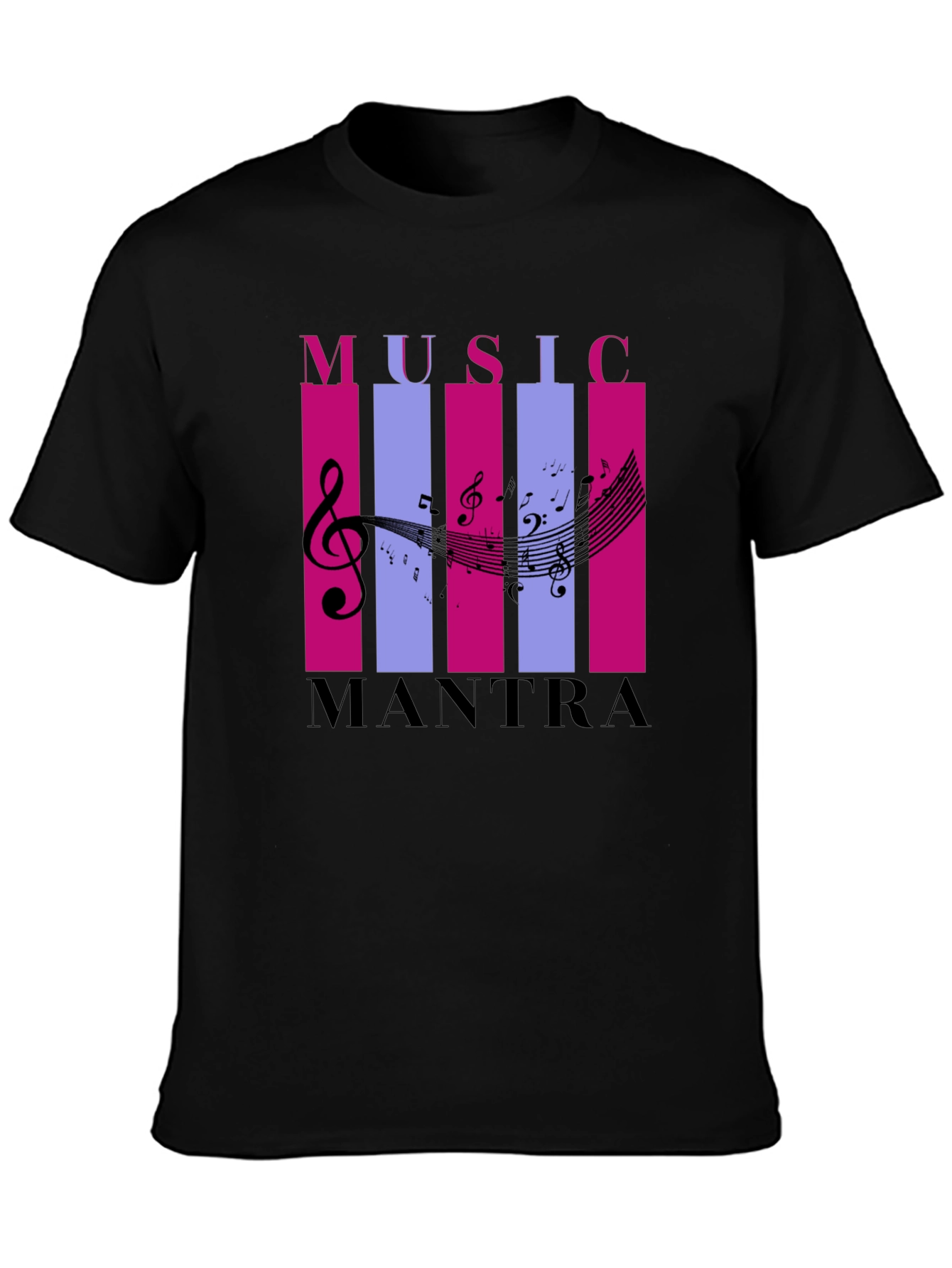 Black Music Mantra Graphic T-Shirt view 3