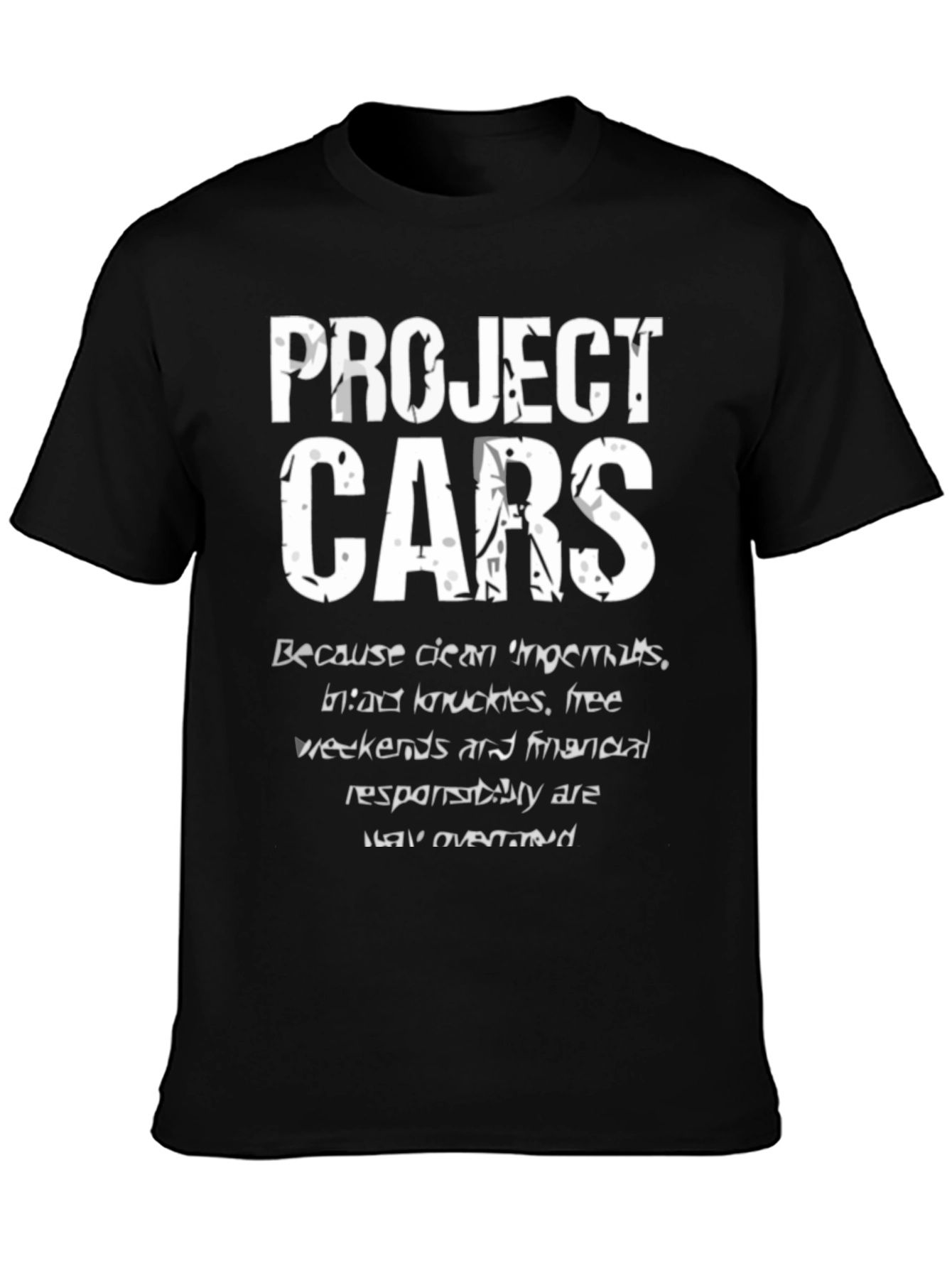 Black Project Cars T-Shirt view 3